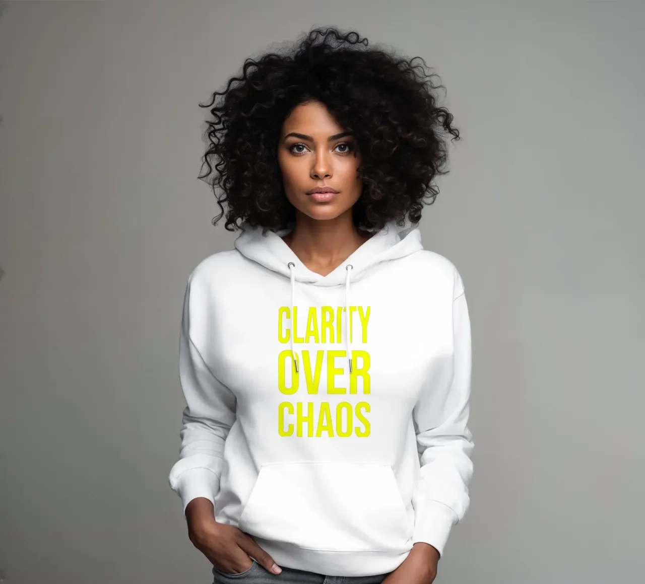 OVER Series- bold letters, brave values (5 colors) sudadera con capucha de OVER SERIES