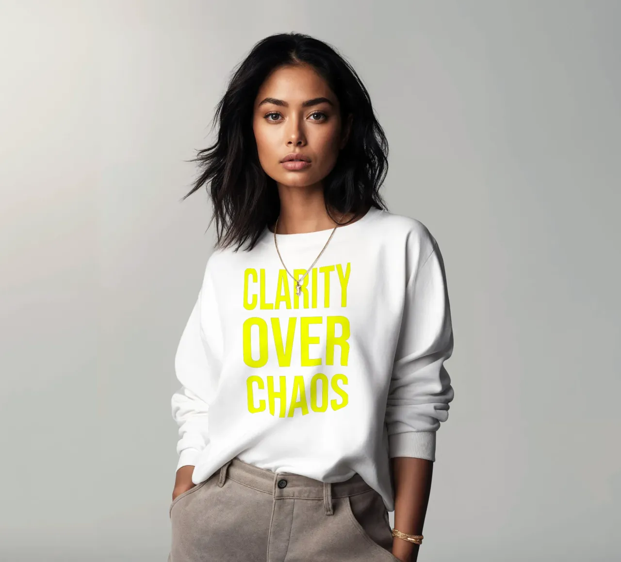 OVER Series- bold letters, brave values (5 colors) felpa da OVER SERIES