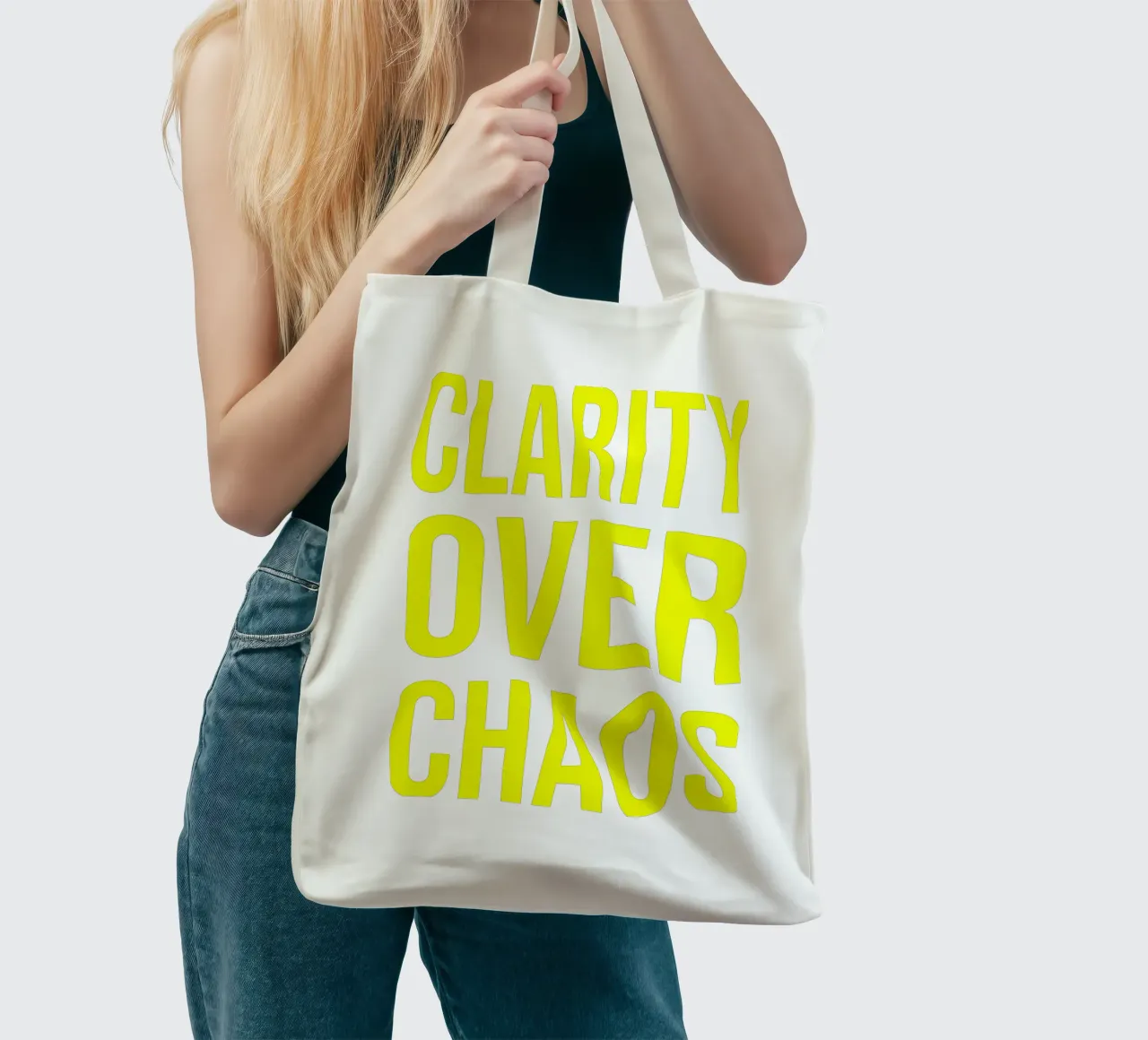 OVER Series- bold letters, brave values (5 colors) borsa in juta da OVER SERIES