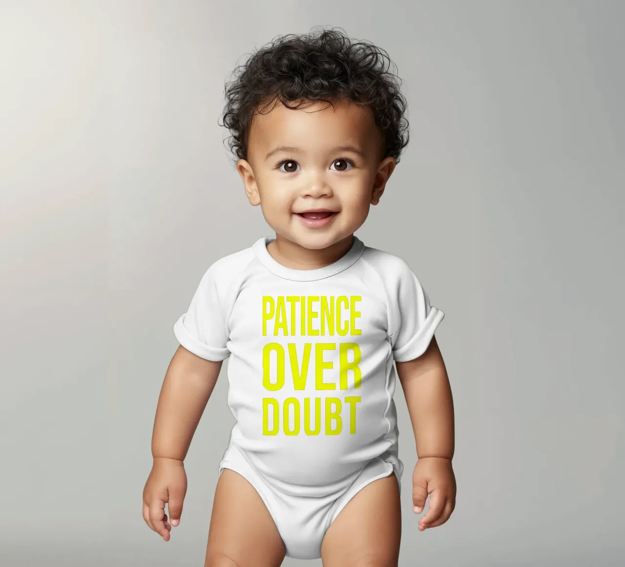 OVER Series- bold letters, brave values (5 colors) body neonato maniche corte da OVER SERIES