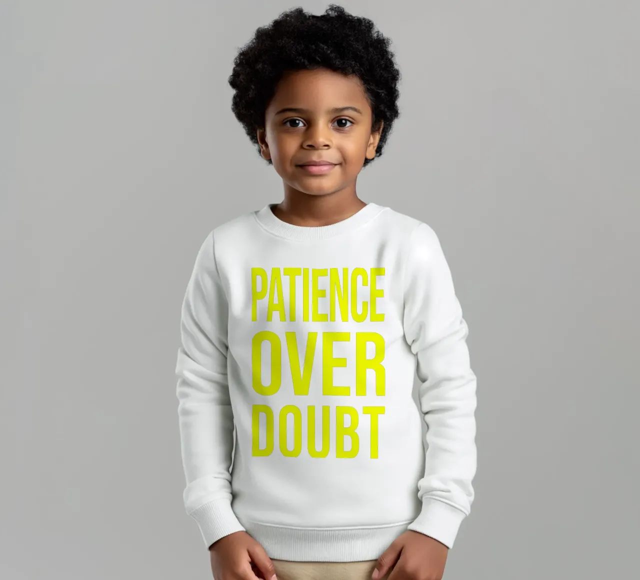 OVER Series- bold letters, brave values (5 colors) felpa bambino da OVER SERIES