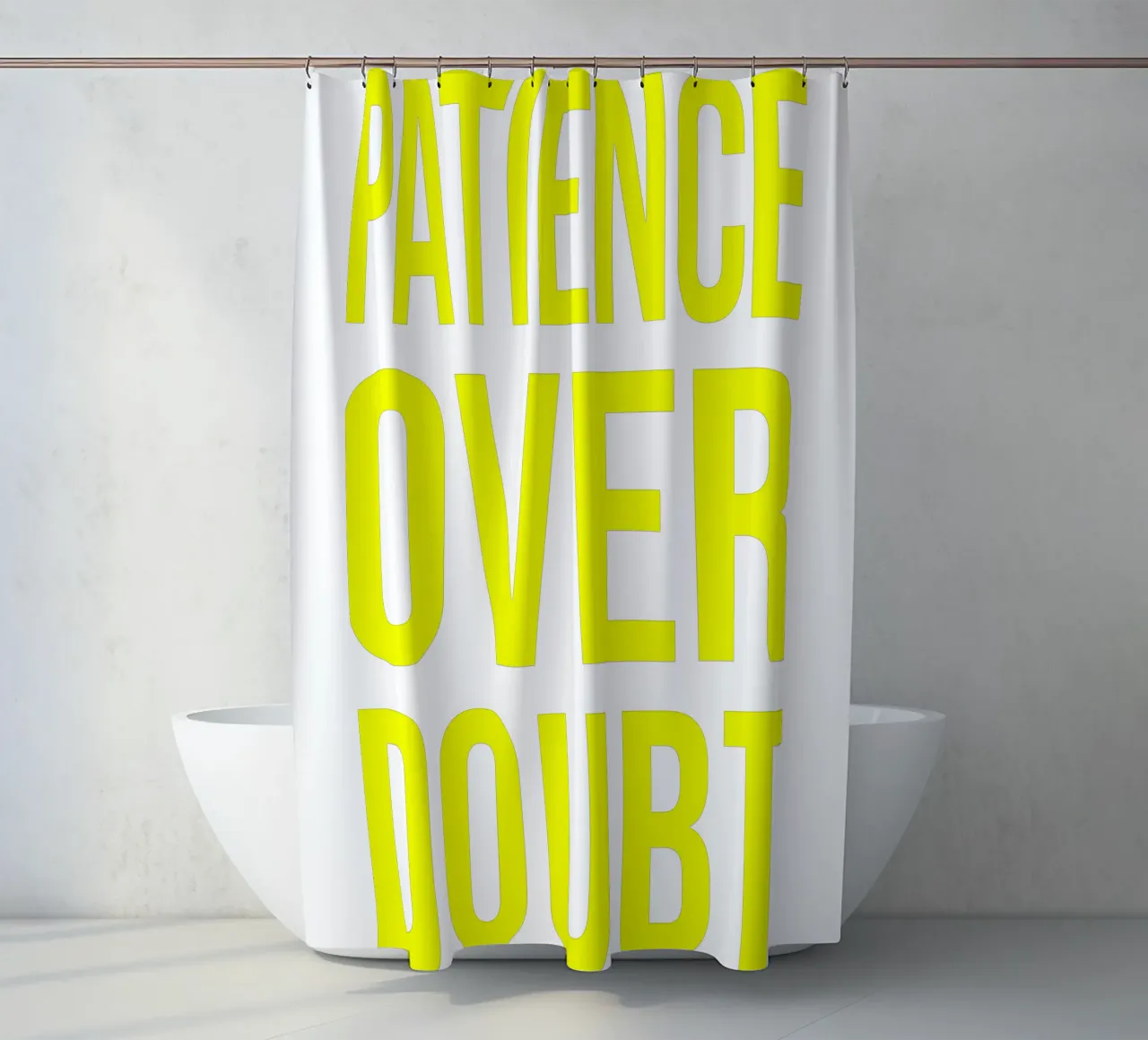 OVER Series- bold letters, brave values (5 colors) tenda da doccia da OVER SERIES