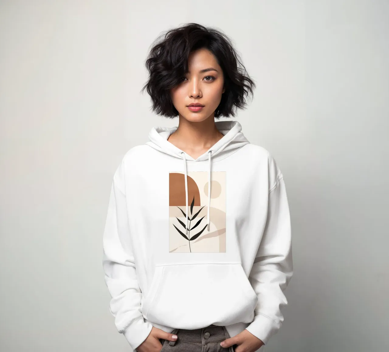 Forma di pianta Boho felpa con cappuccio da ThingDesign