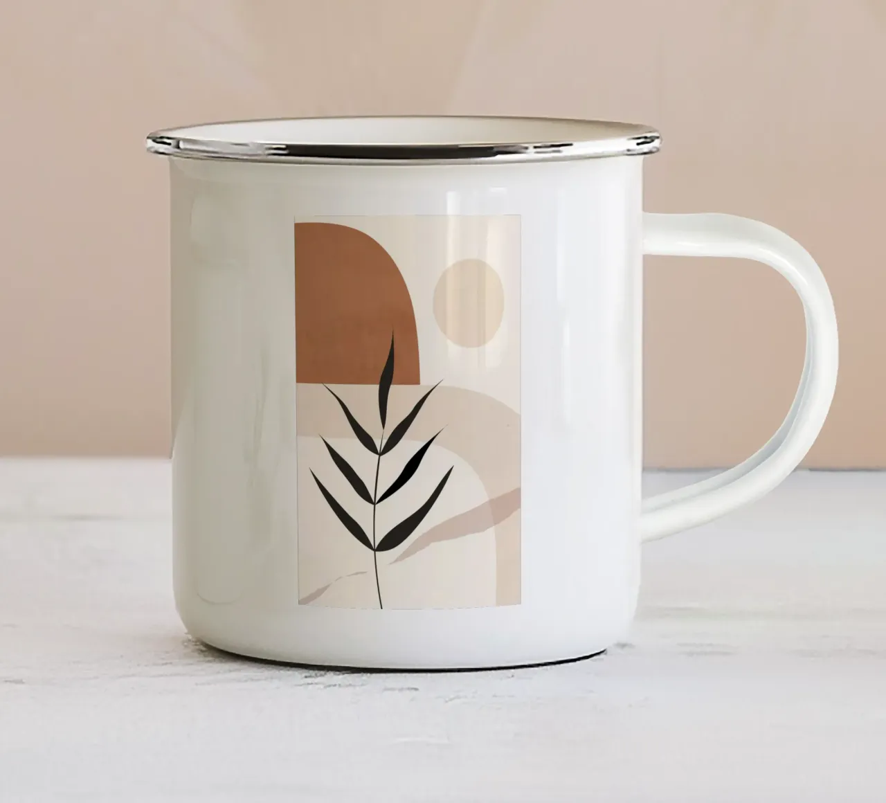 Forma di pianta Boho tazza in smalto da ThingDesign