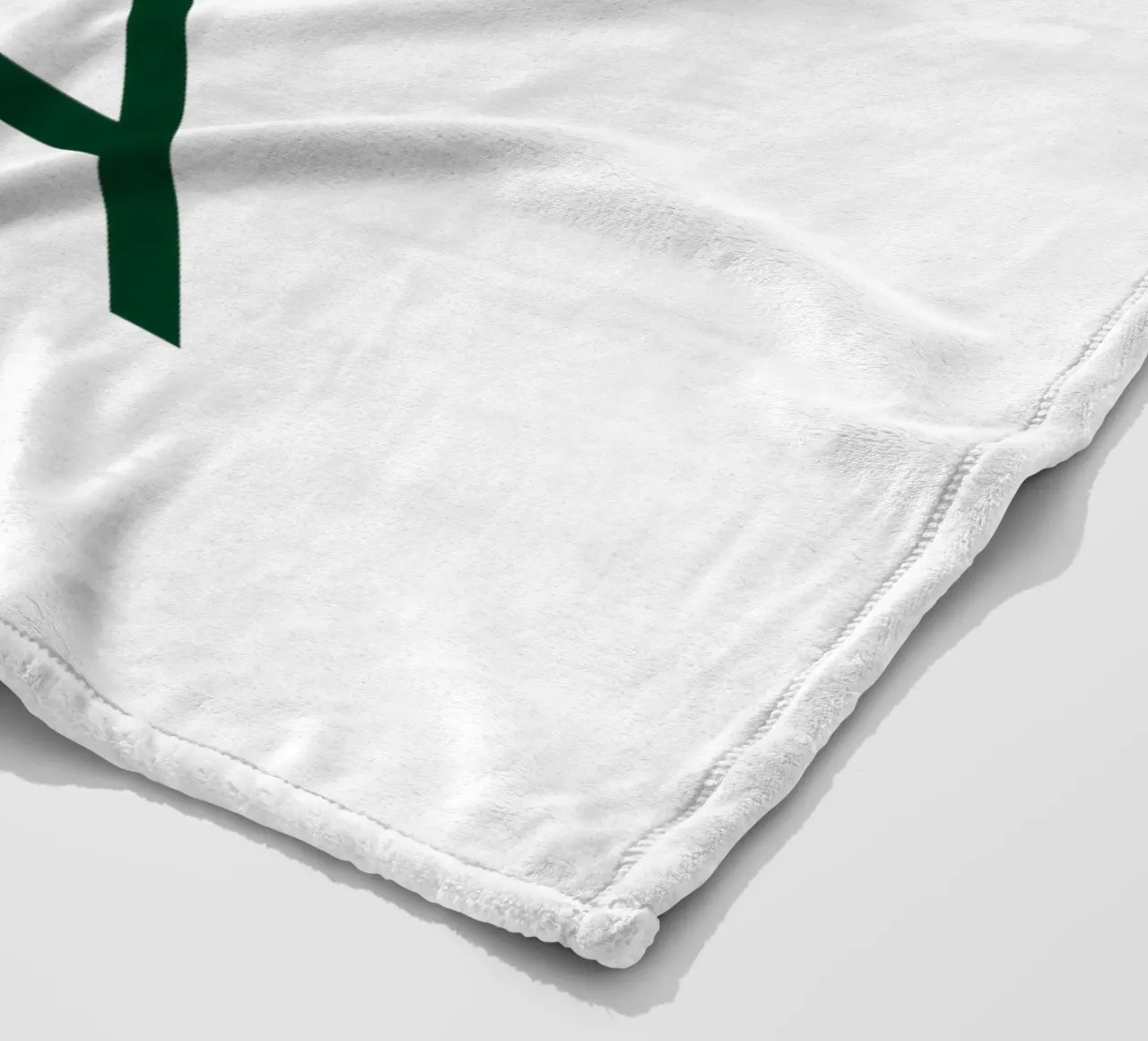 FA Cuore verde e oro dipinto a mano coperta in pile da FABOArt