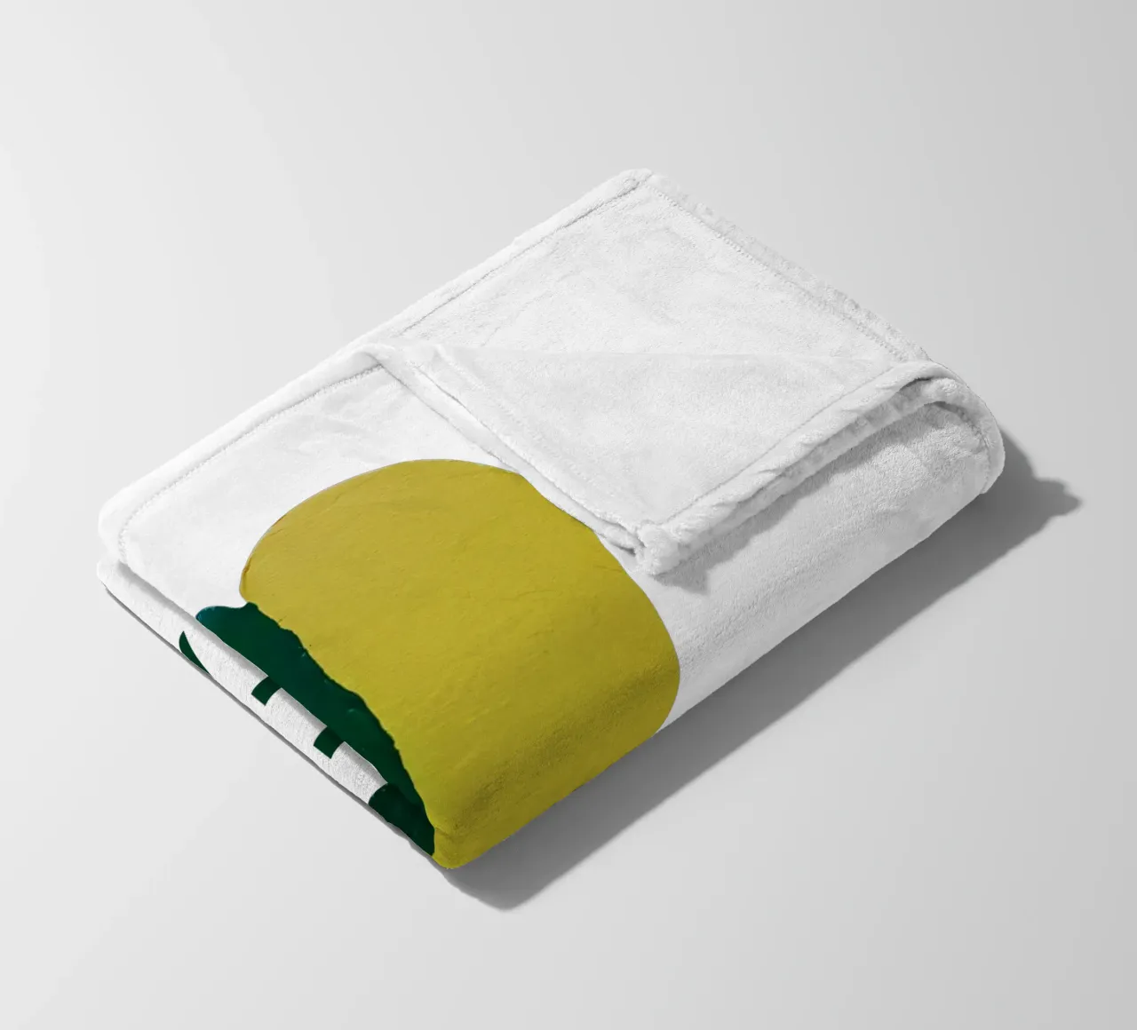 FA Cuore verde e oro dipinto a mano coperta in pile da FABOArt