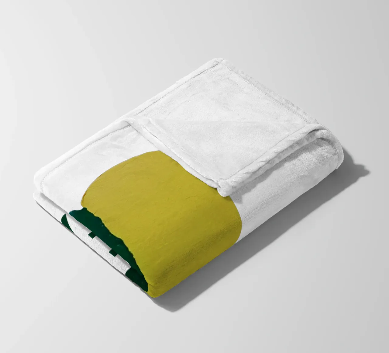 FA Cuore verde e oro dipinto a mano coperta in pile da FABOArt