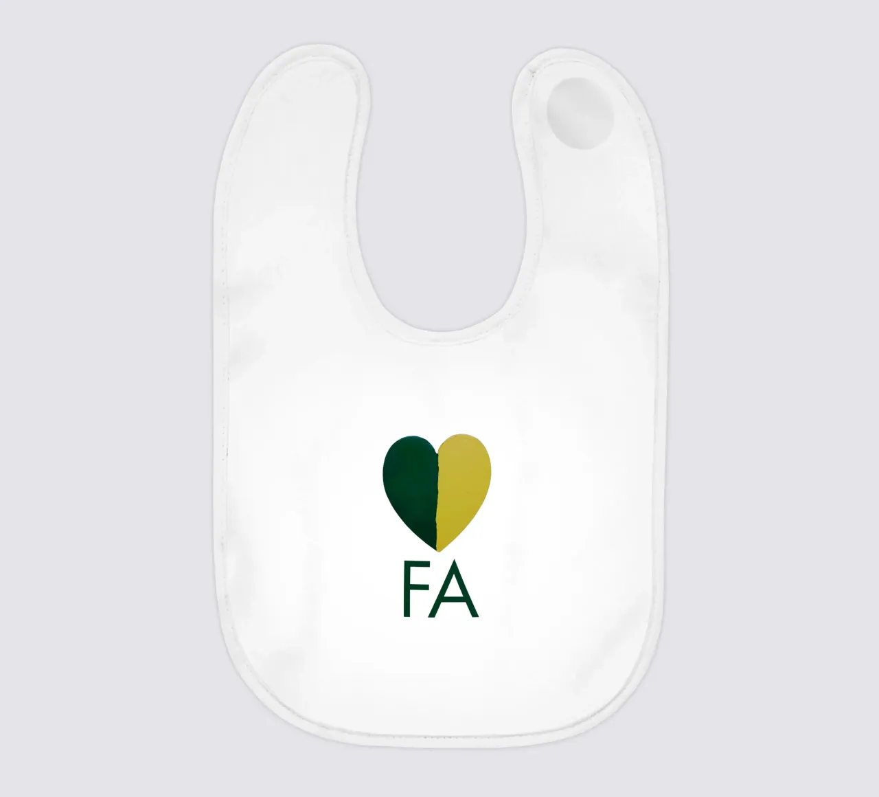FA Cuore verde e oro dipinto a mano bavaglino da FABOArt