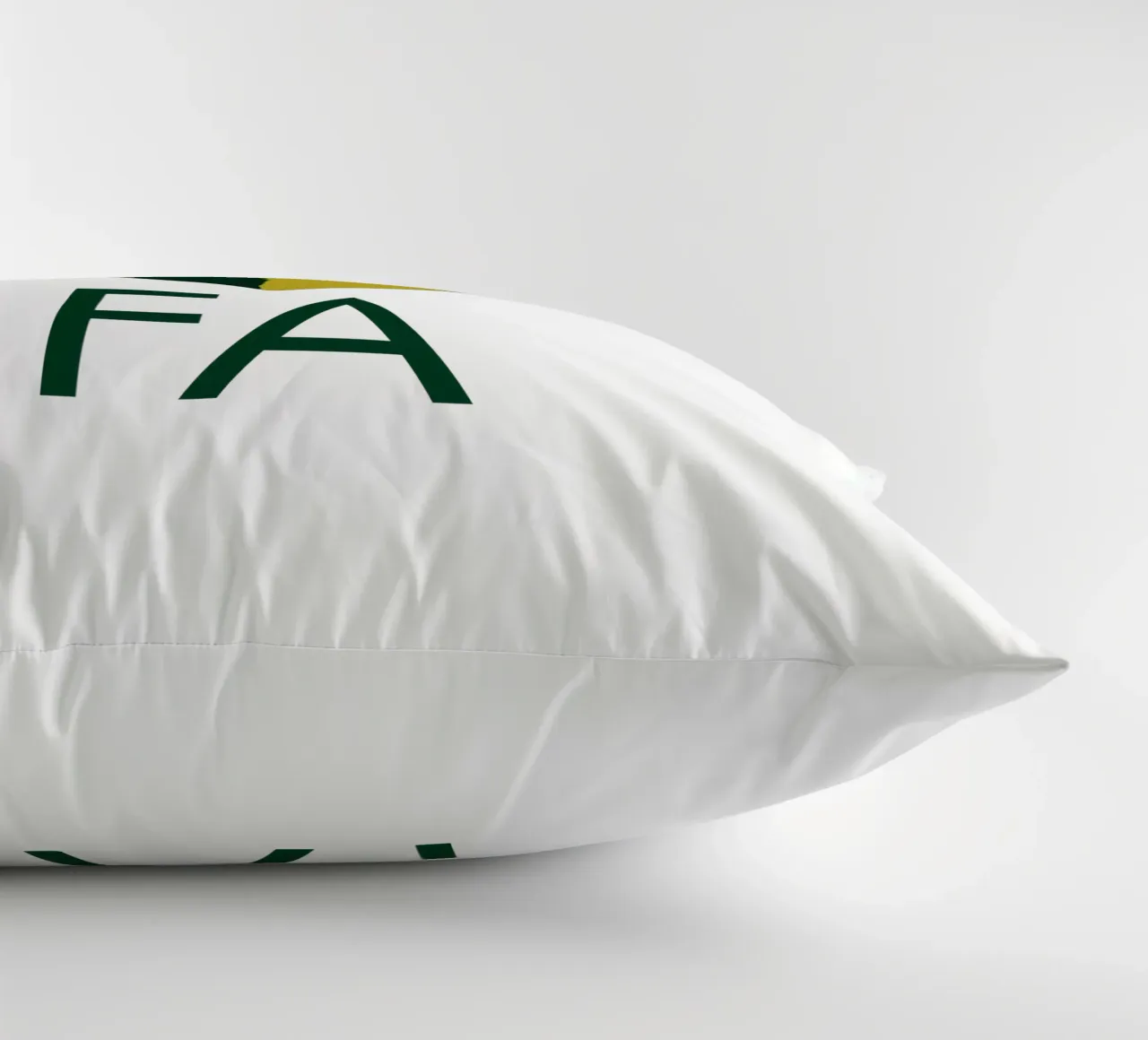FA Cuore verde e oro dipinto a mano cuscino da FABOArt