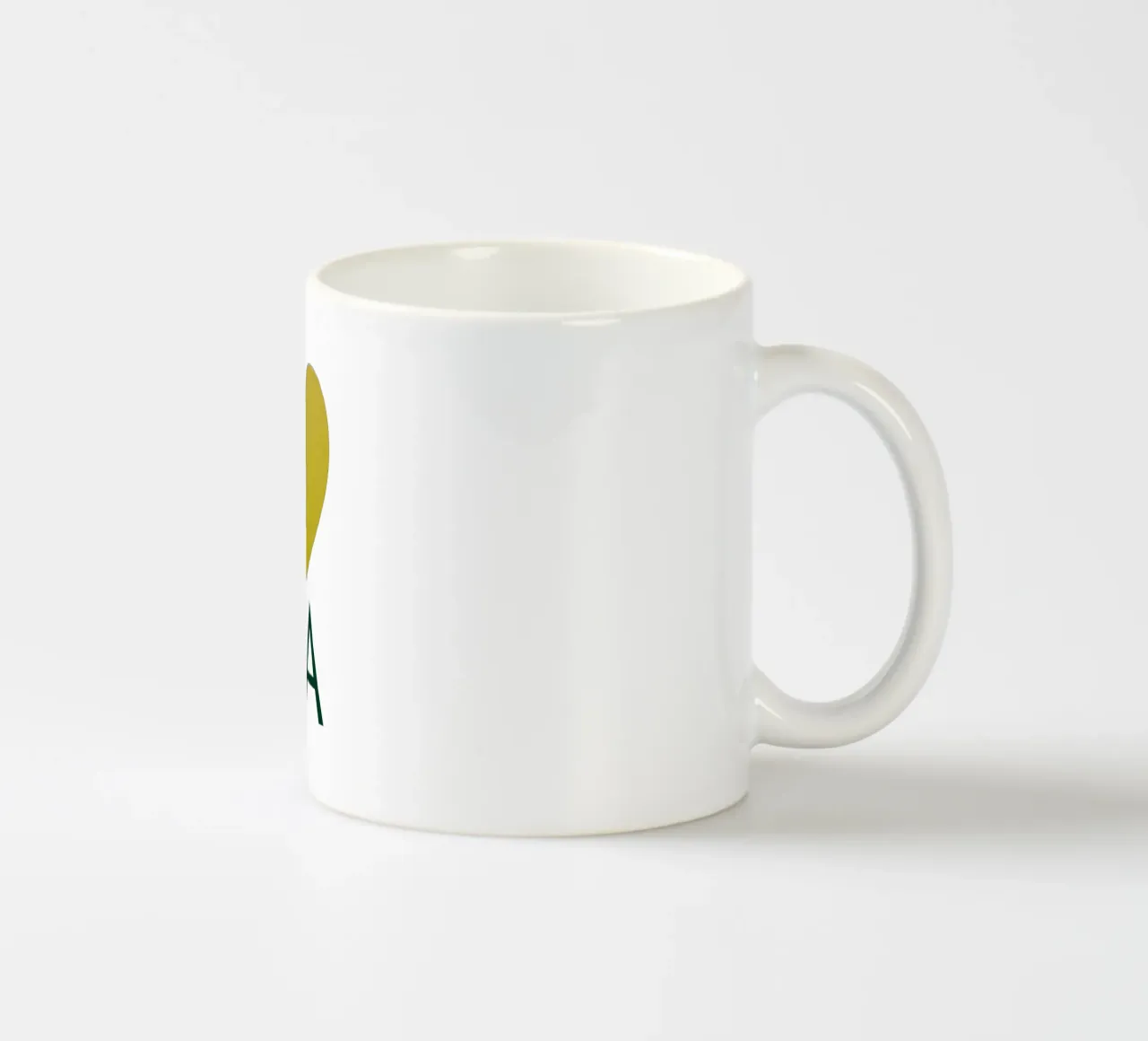 FA Cuore verde e oro dipinto a mano tazza in ceramica da FABOArt