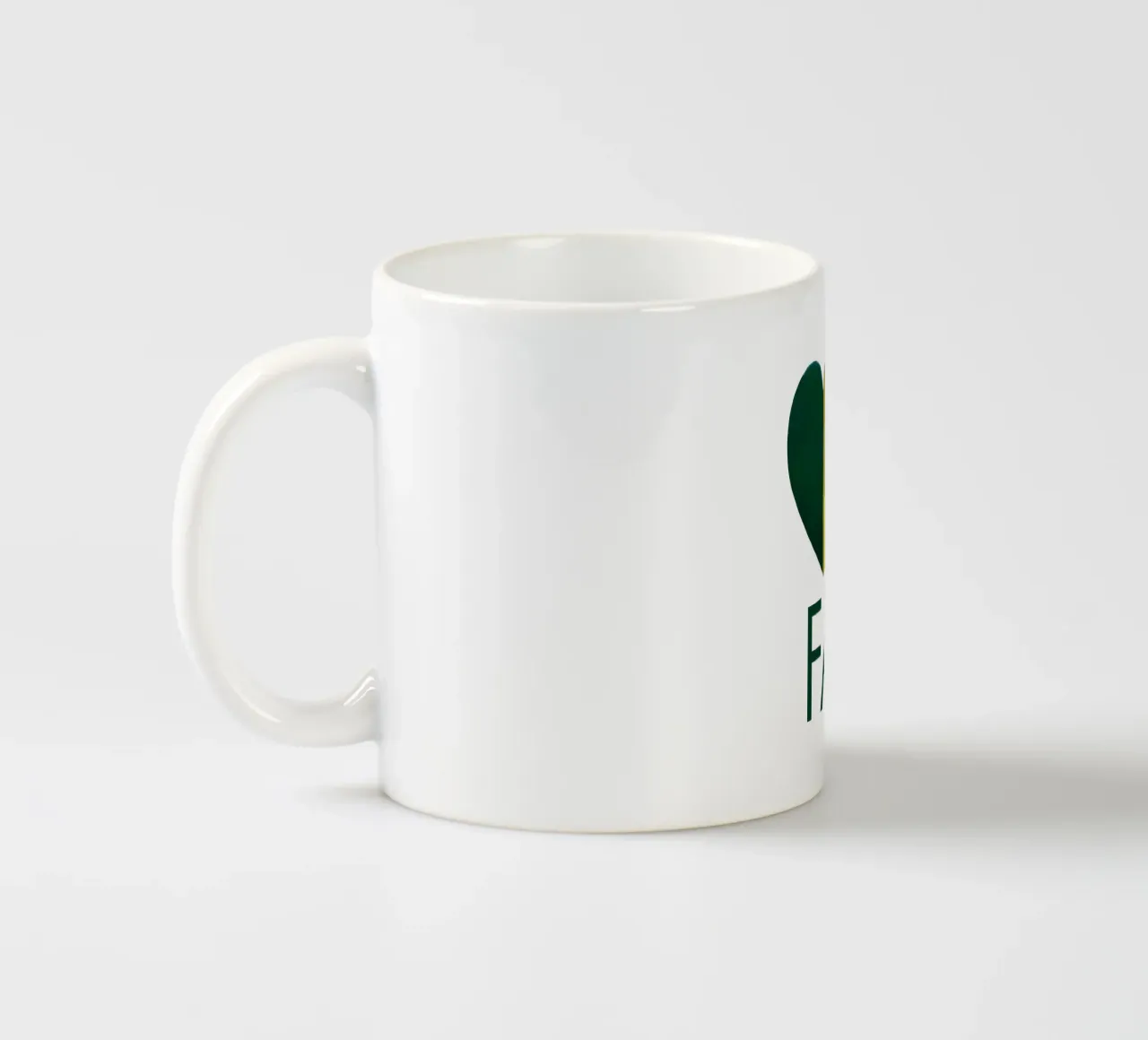 FA Cuore verde e oro dipinto a mano tazza in ceramica da FABOArt