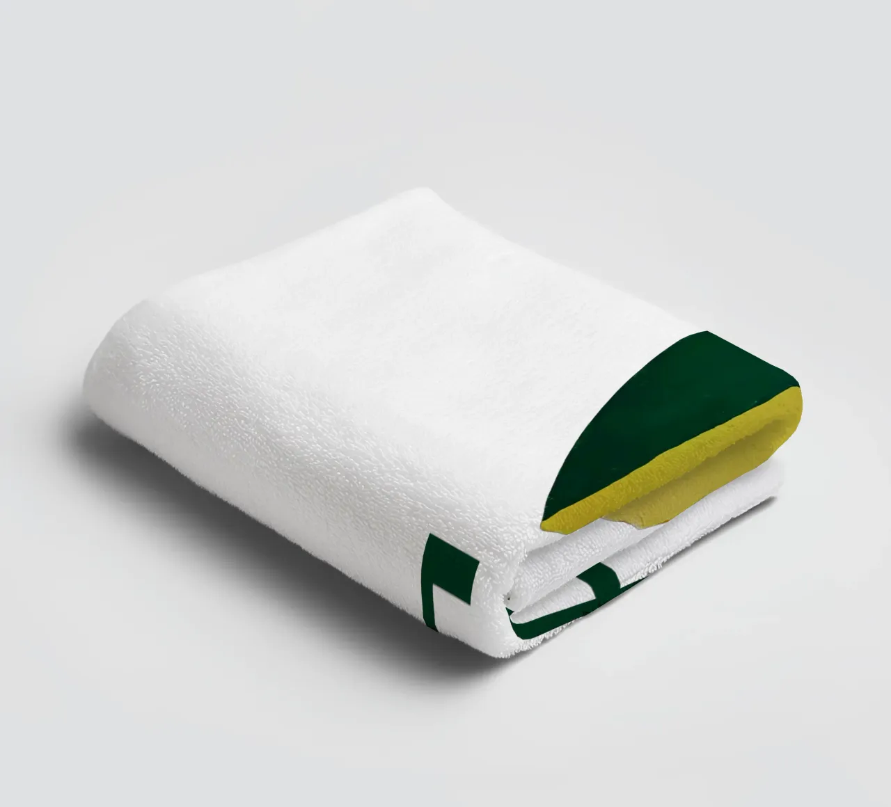FA Cuore verde e oro dipinto a mano asciugamano da bagno da FABOArt