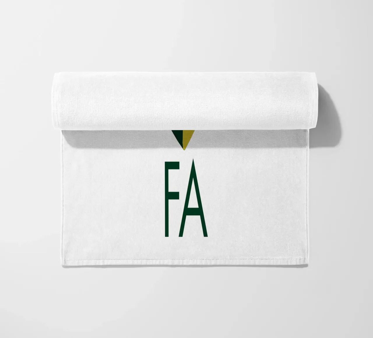 FA Cuore verde e oro dipinto a mano telo mare da FABOArt