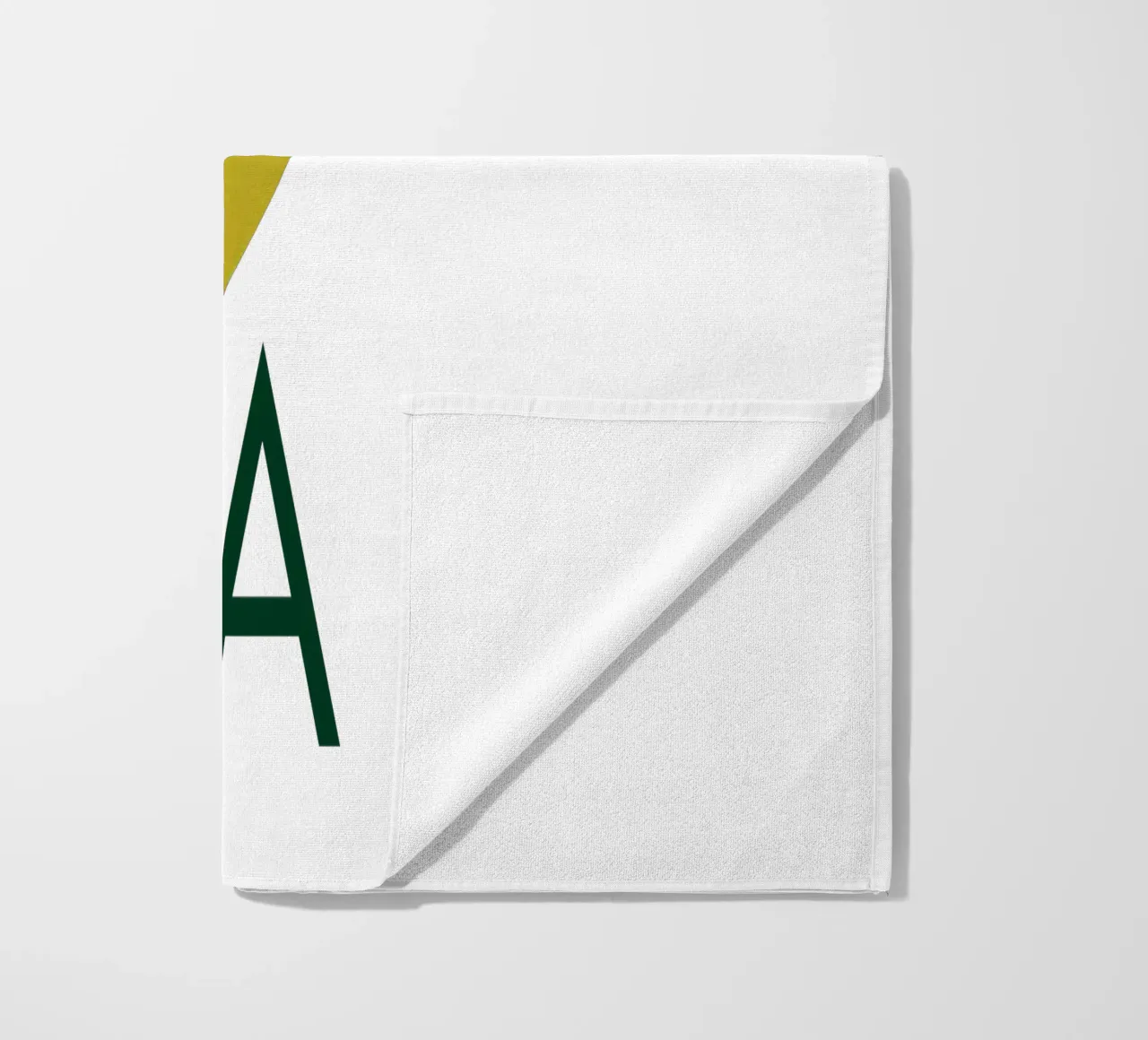 FA Cuore verde e oro dipinto a mano telo mare da FABOArt