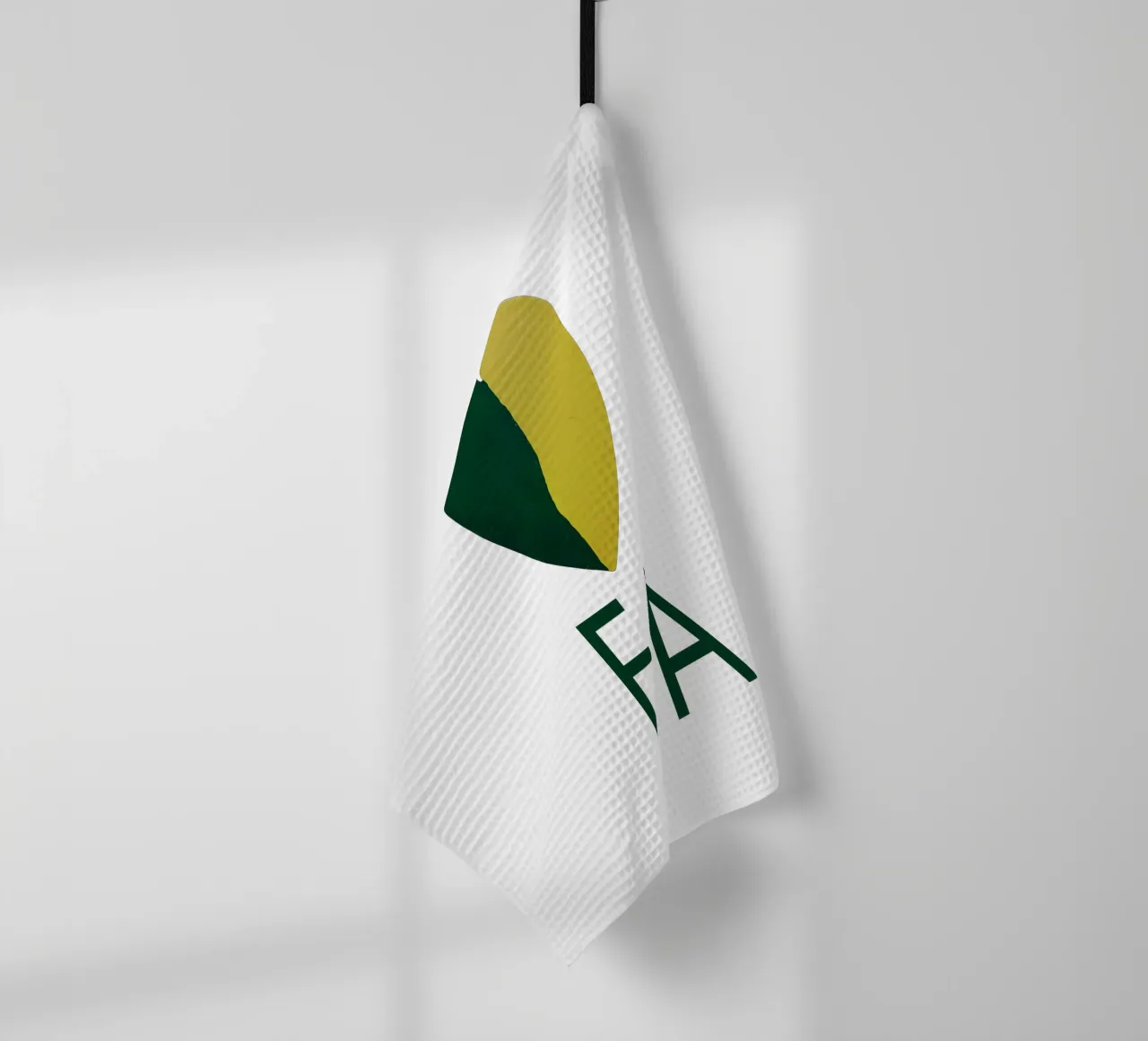 FA Cuore verde e oro dipinto a mano canovaccio da cucina da FABOArt