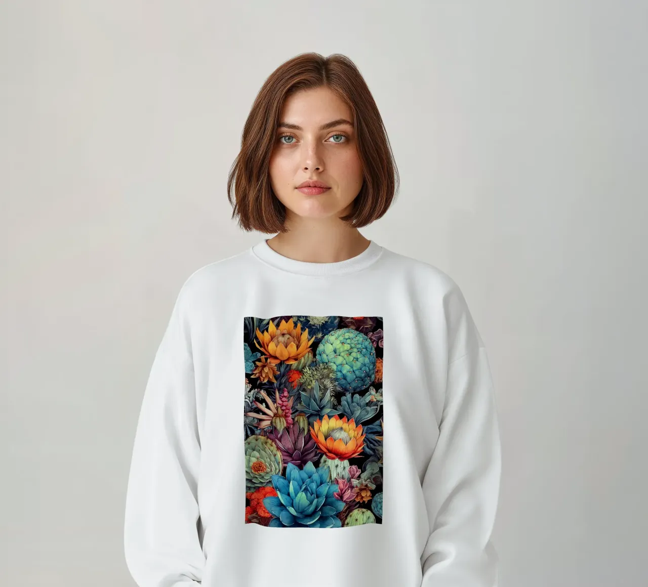 Arte della natura con piante grasse e cactus C felpa da Justyna Jaszke JBJart