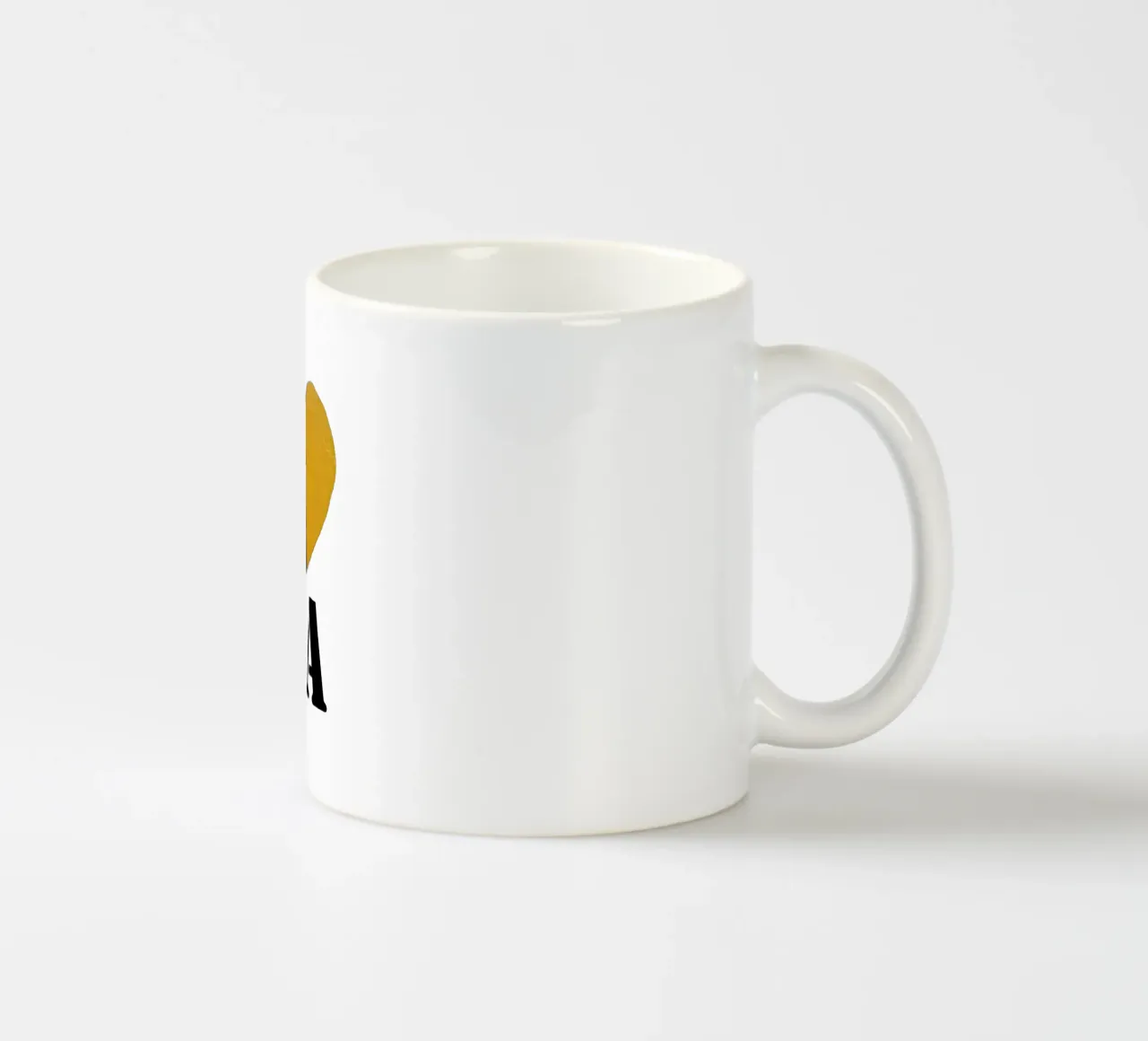 FA Cuore nero e oro dipinto a mano tazza in ceramica da FABOArt