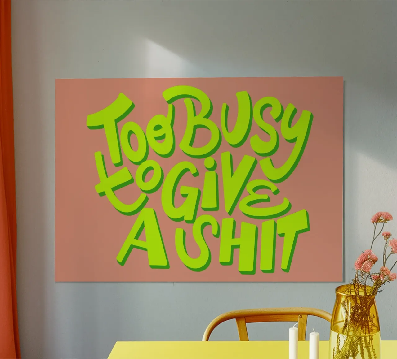 Too busy to give a shit carta hahnemühle da Art House