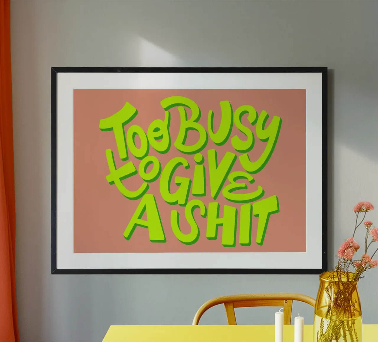 Too busy to give a shit carta hahnemühle da Art House