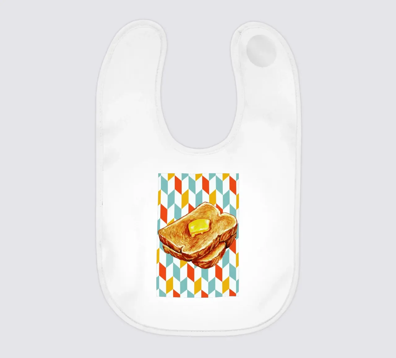 Buttered Toast baby slabbetje van Kelly Gilleran