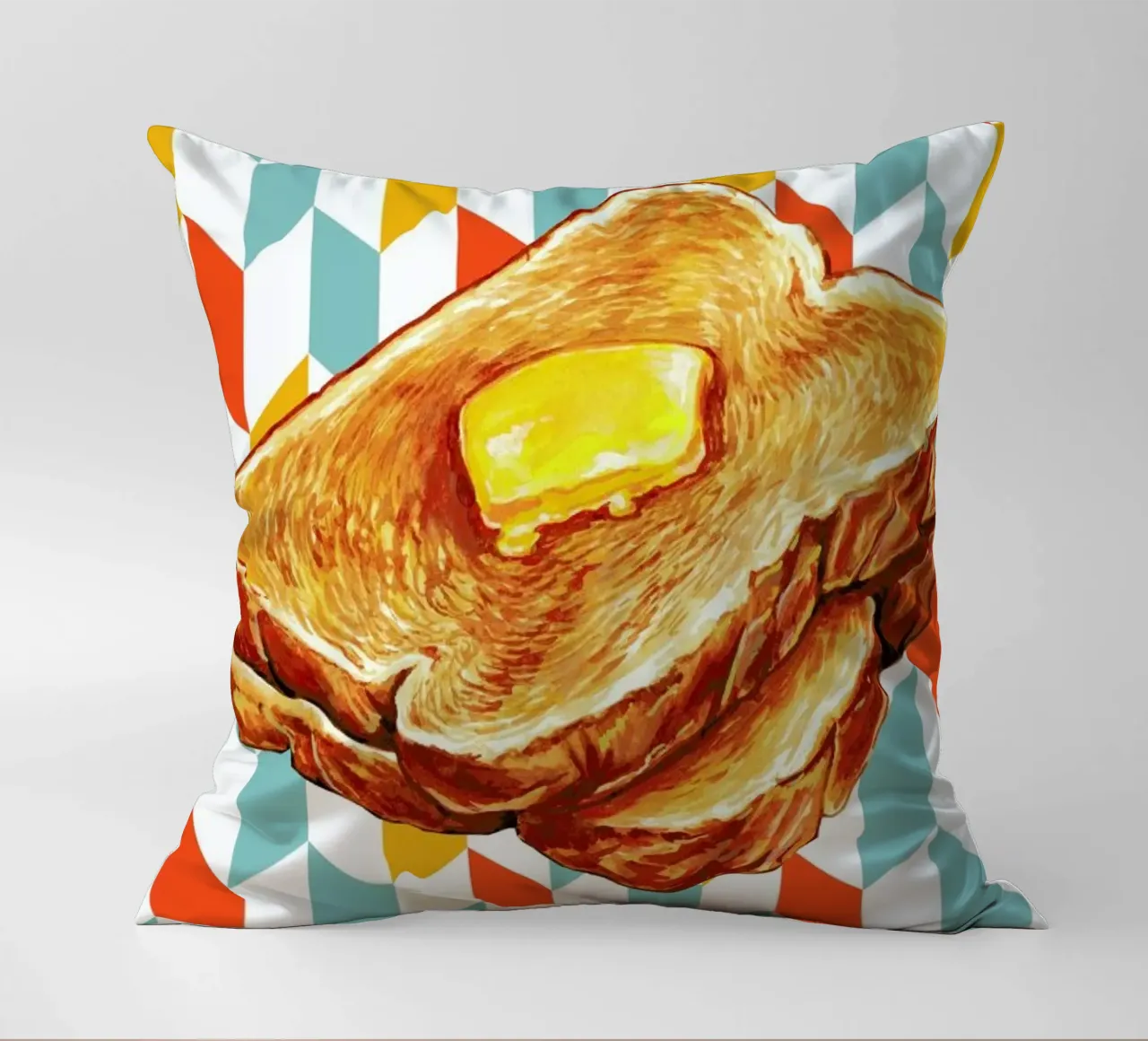 Buttered Toast decorative cushion by Kelly Gilleran