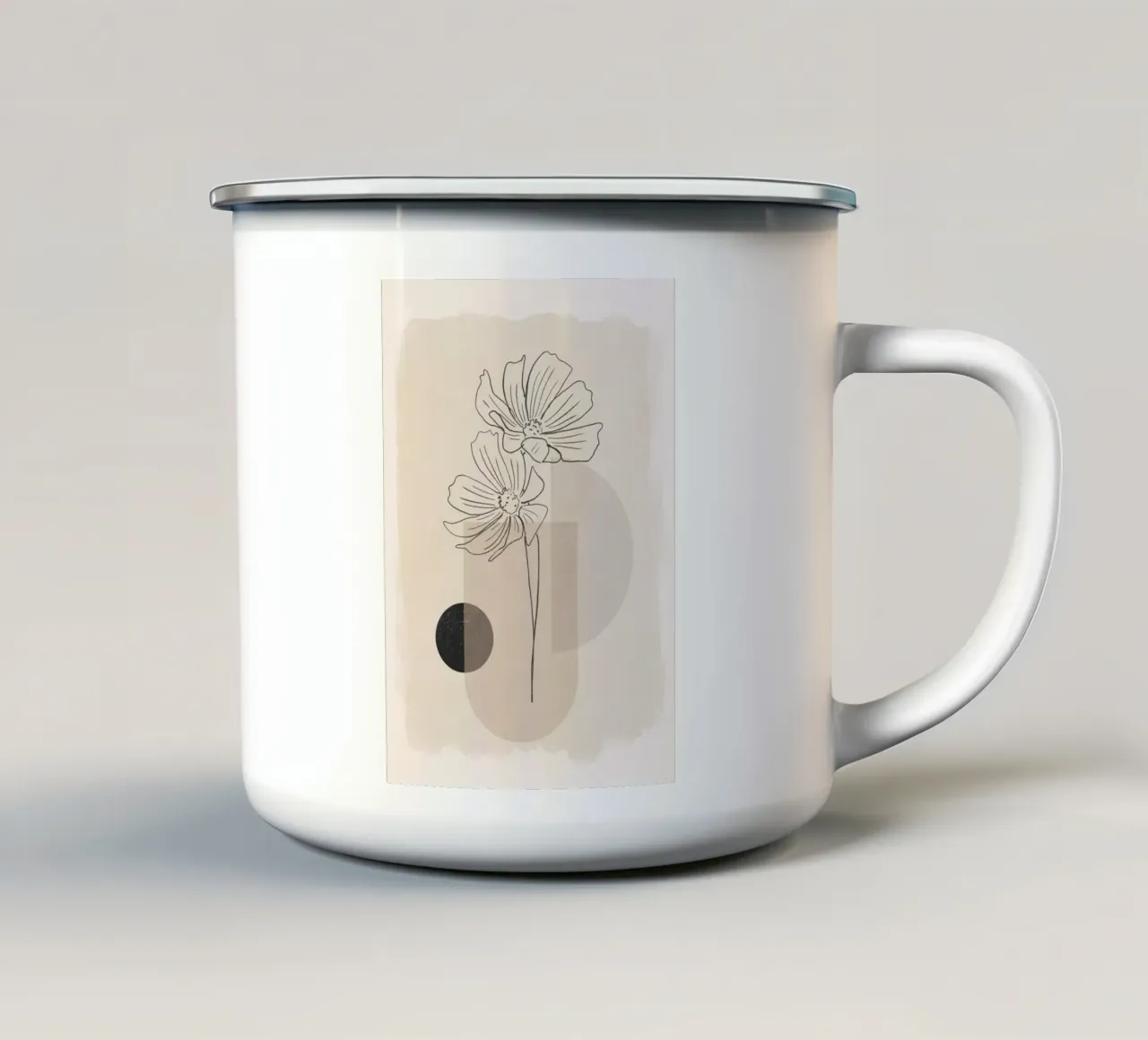 Fiori minimalisti tazza in smalto da ThingDesign