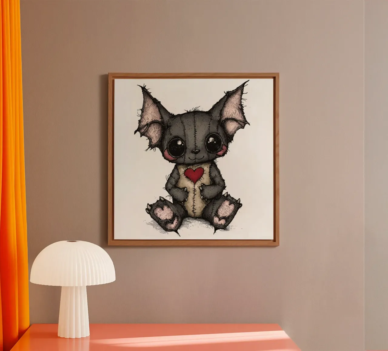 Pipistrello Patchwork Cartoon pannello forex da Happy Littles