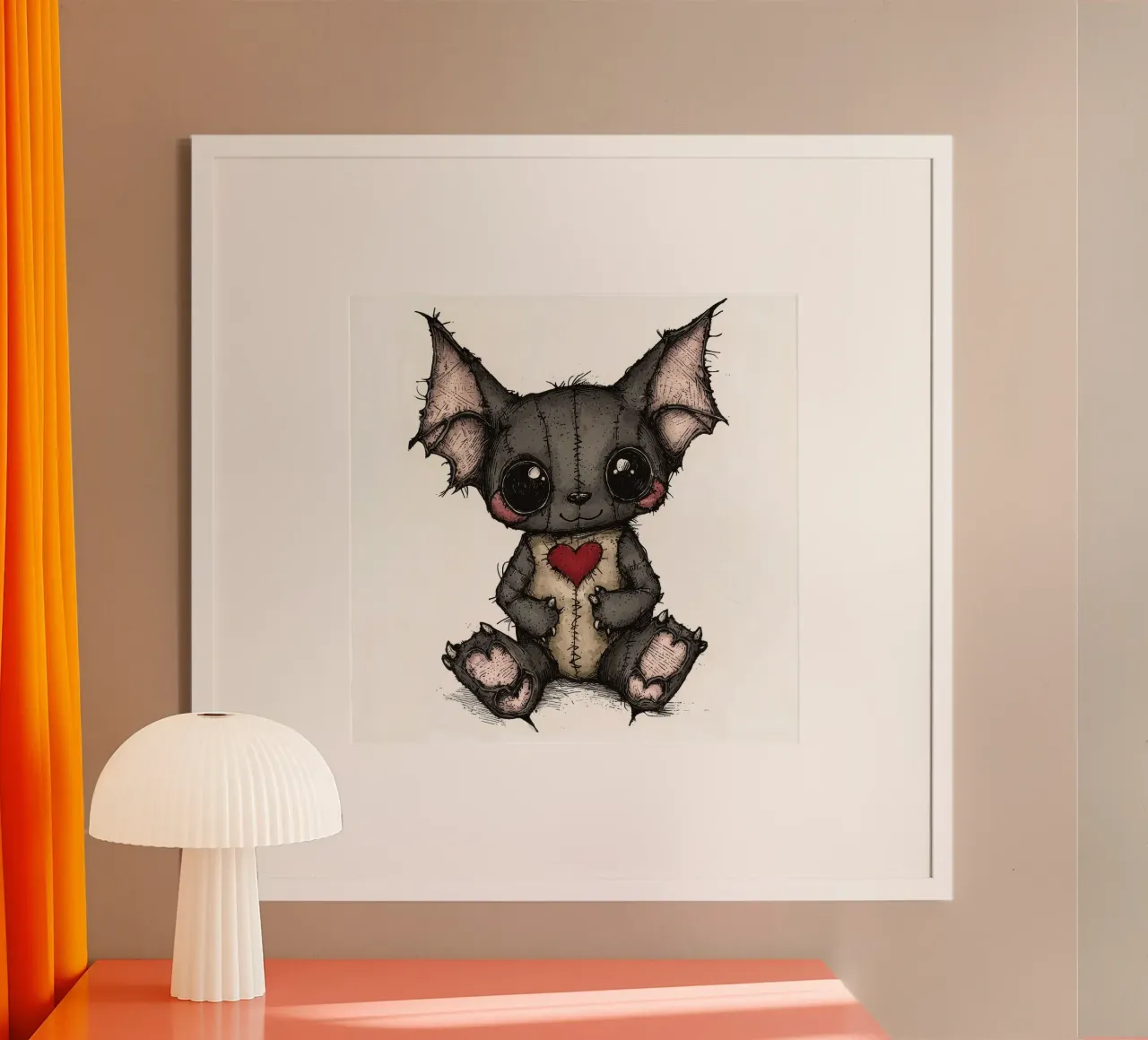 Pipistrello Patchwork Cartoon poster da Happy Littles