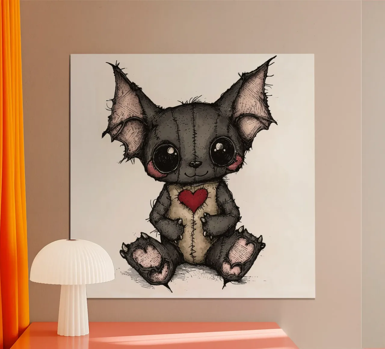 Pipistrello Patchwork Cartoon poster da Happy Littles