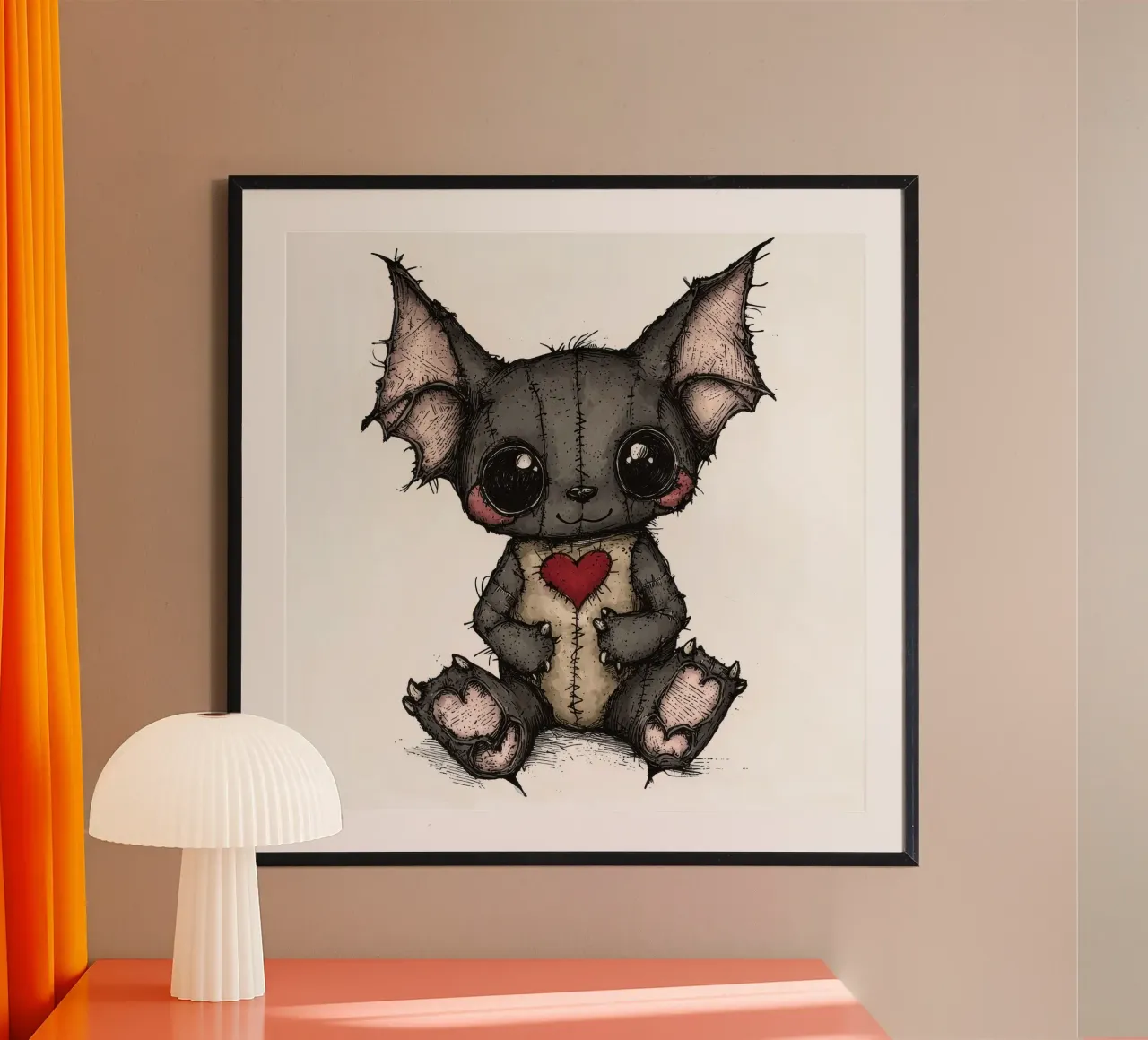Pipistrello Patchwork Cartoon poster da Happy Littles
