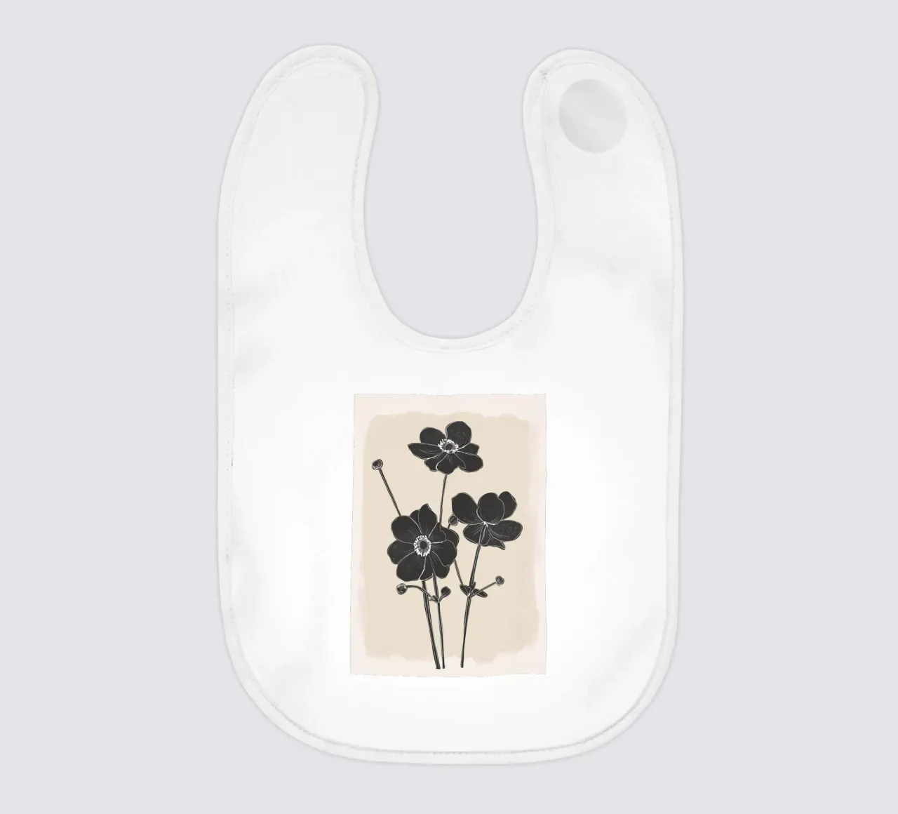 Fiori in bianco e nero bavaglino da ThingDesign