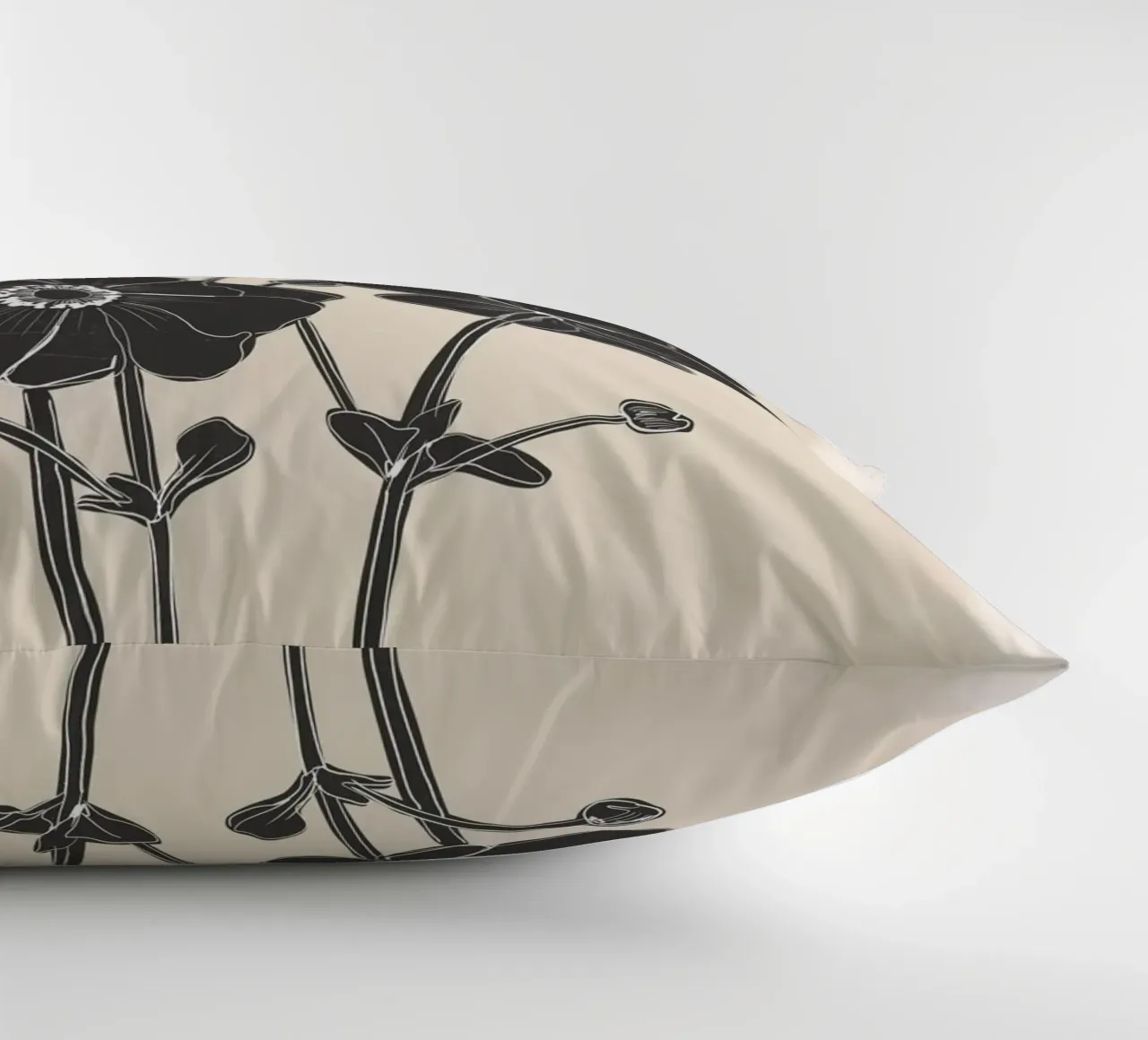 Fiori in bianco e nero cuscino da ThingDesign