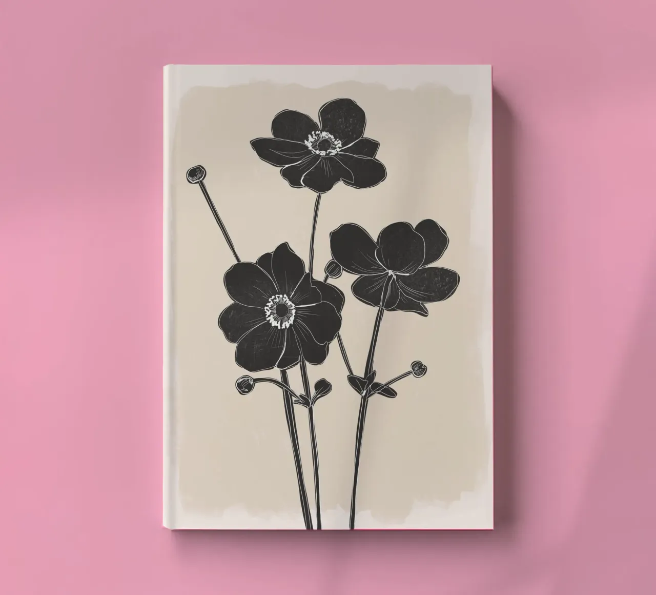 Fiori in bianco e nero diario da ThingDesign
