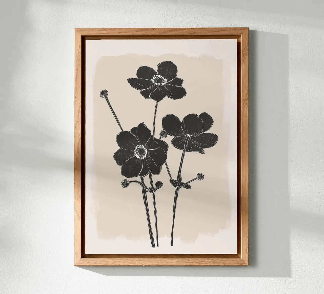 Fiori in bianco e nero alluminio dibond da ThingDesign