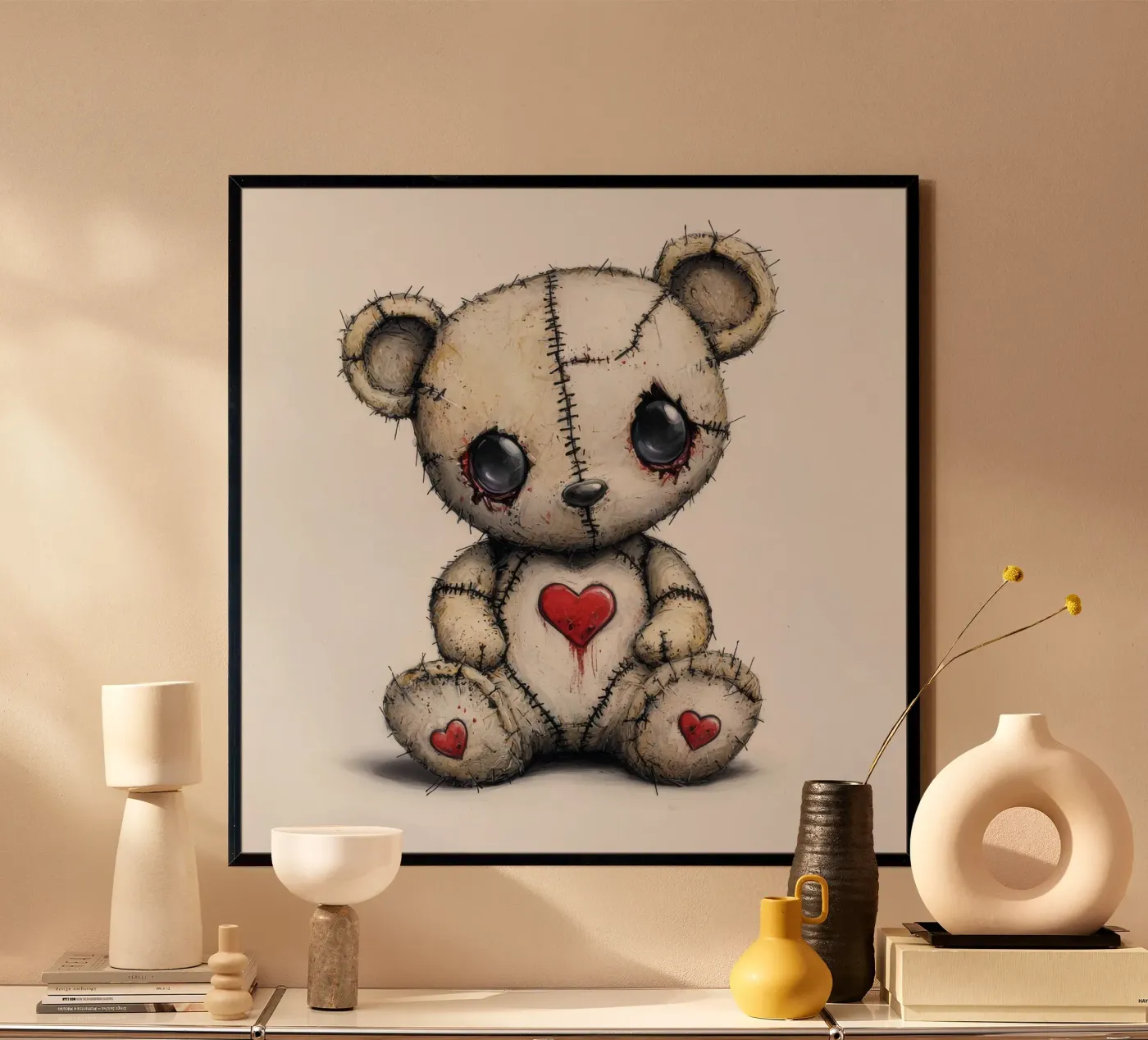 Patchwork Cartoon Baby Bear poster da Happy Littles