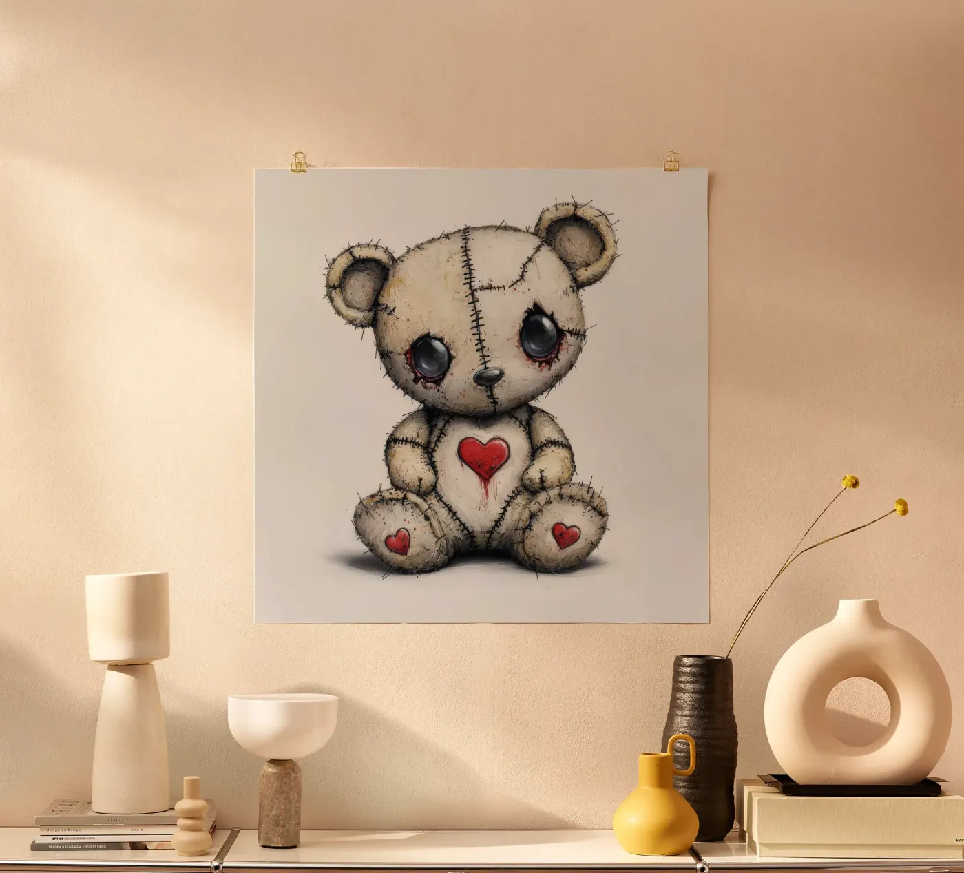 Patchwork Cartoon Baby Bear poster da Happy Littles