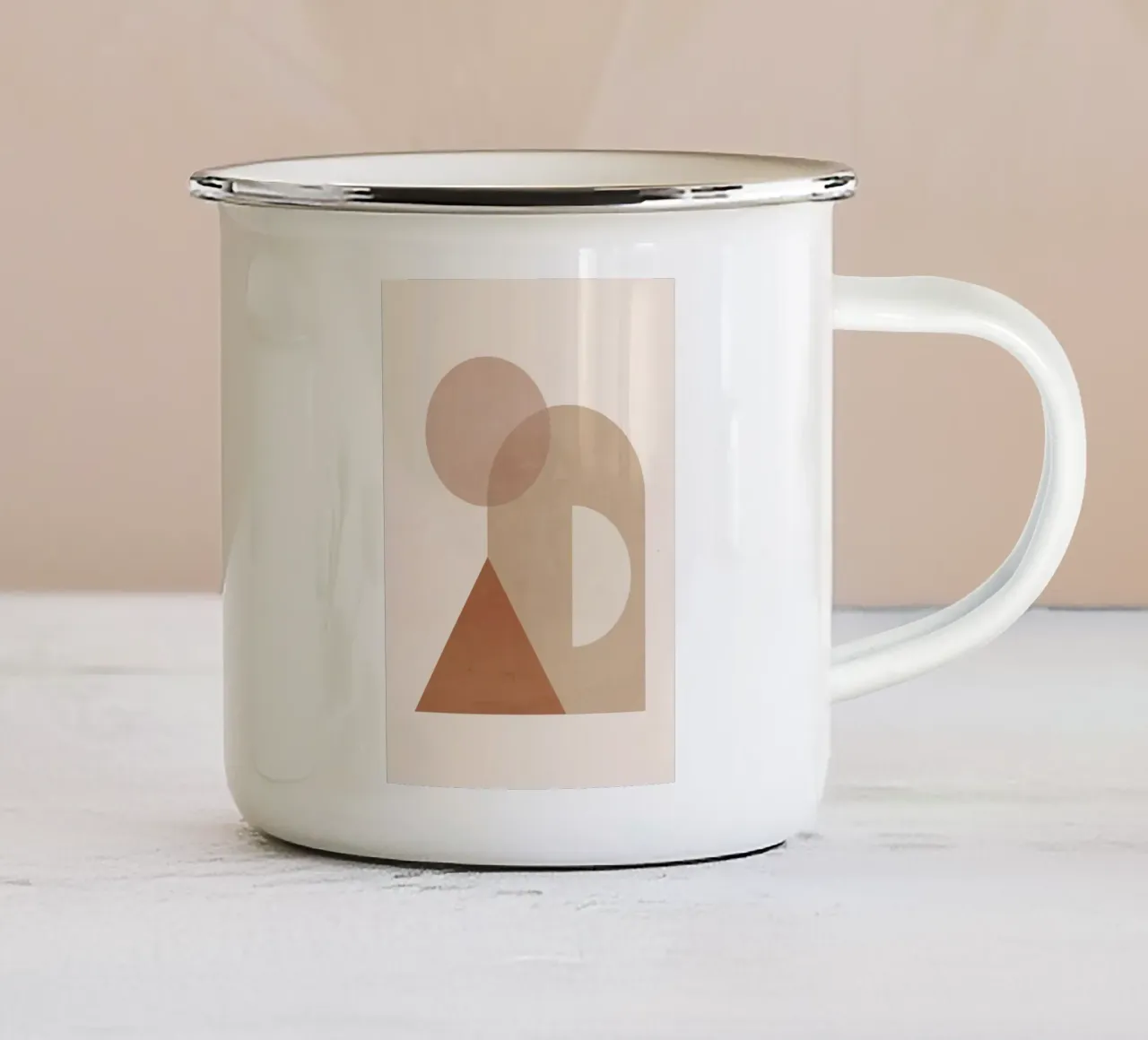 Terracotta Geometry tazza in smalto da ThingDesign