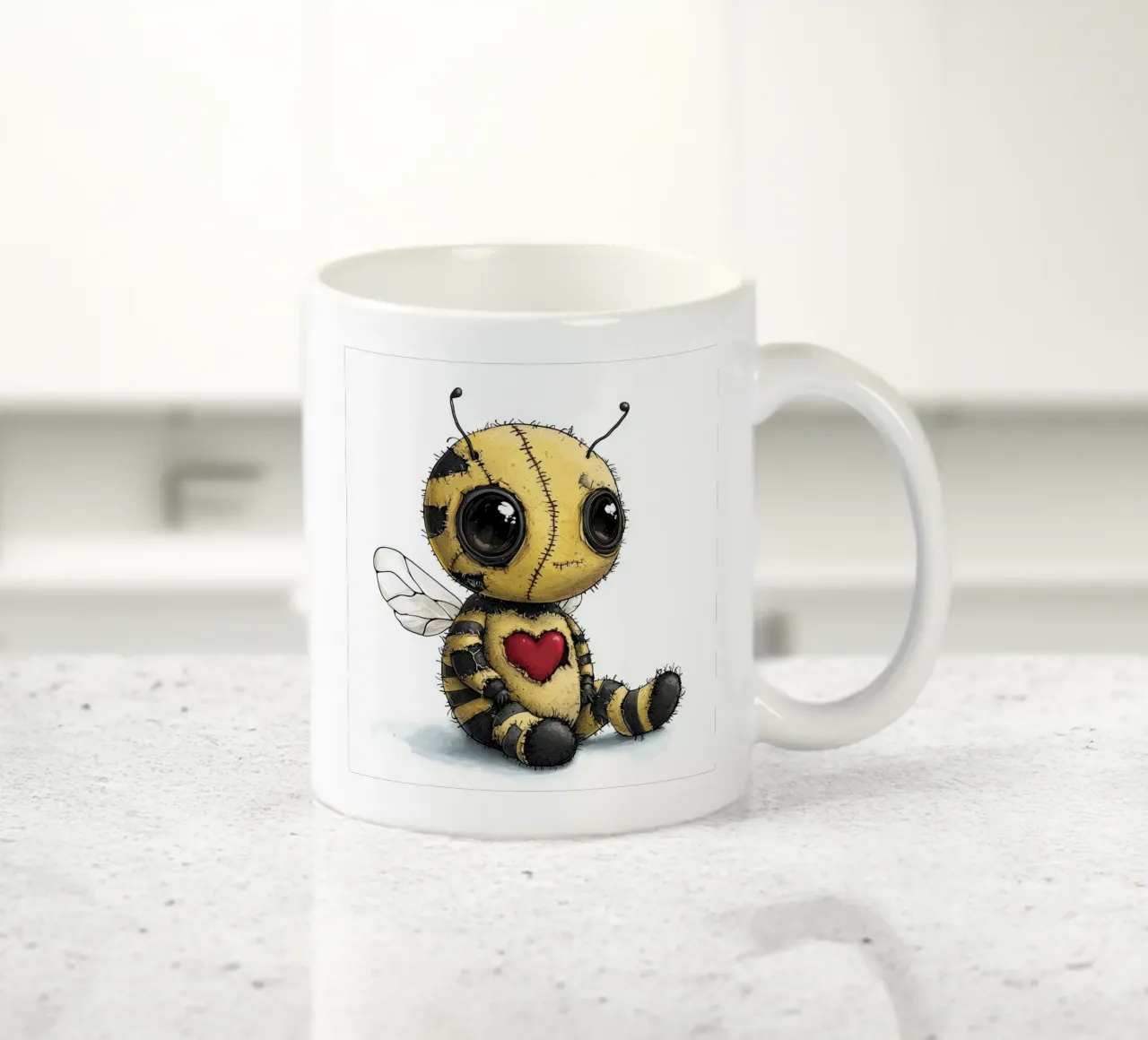 Ape patchwork per bambini con cartone animato tazza in ceramica da Happy Littles