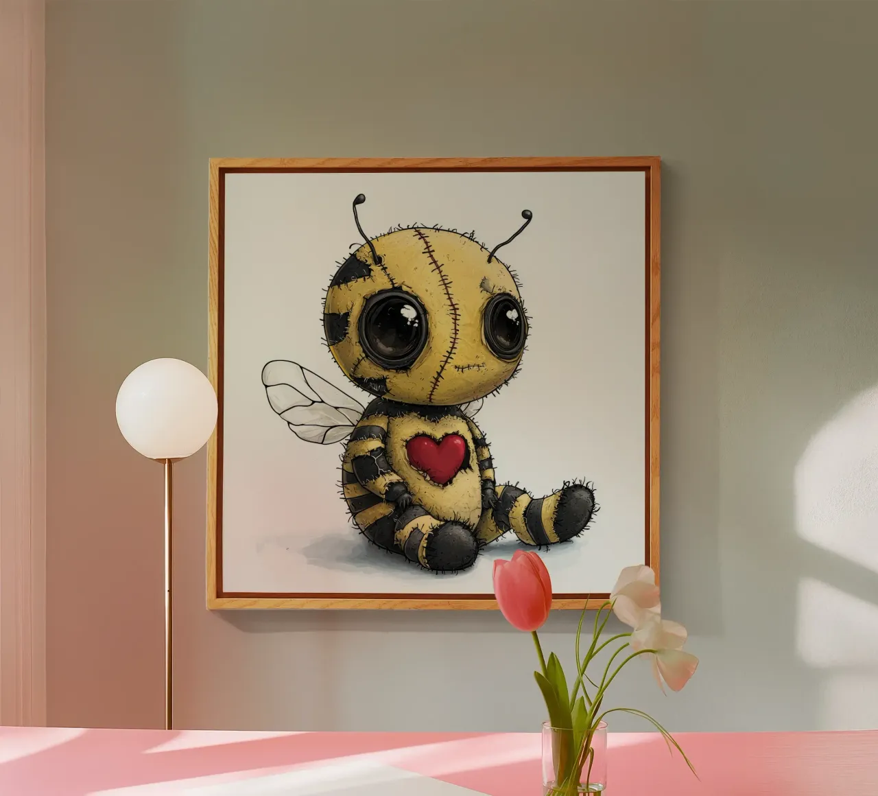 Patchwork Dibujos animados Bebé Abeja metacrilato de Happy Littles