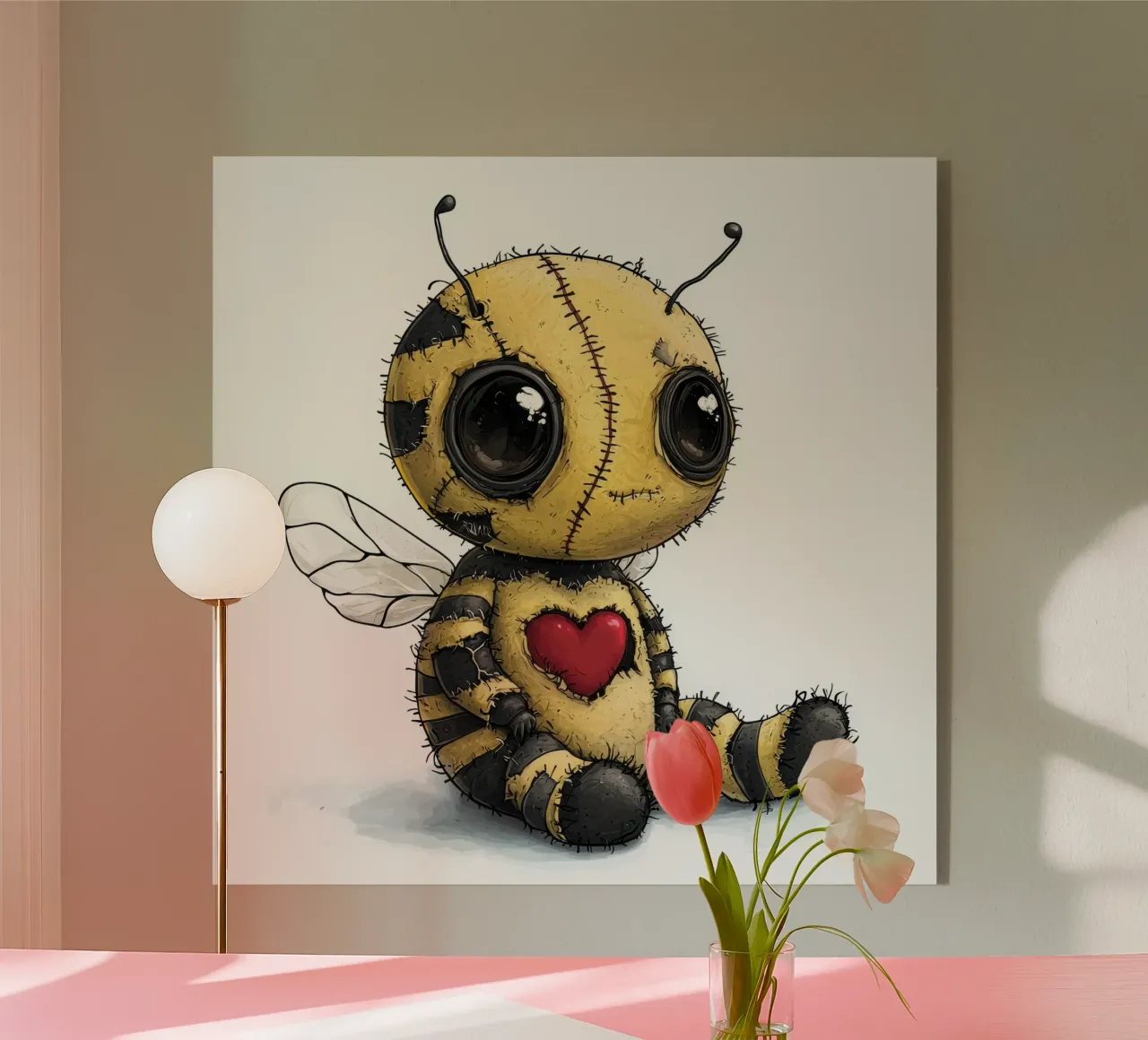 Patchwork Dibujos animados Bebé Abeja metacrilato de Happy Littles