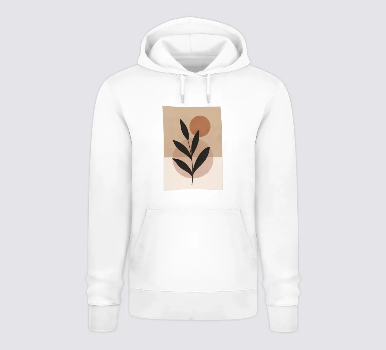 Sole e foglie in terracotta felpa con cappuccio da ThingDesign