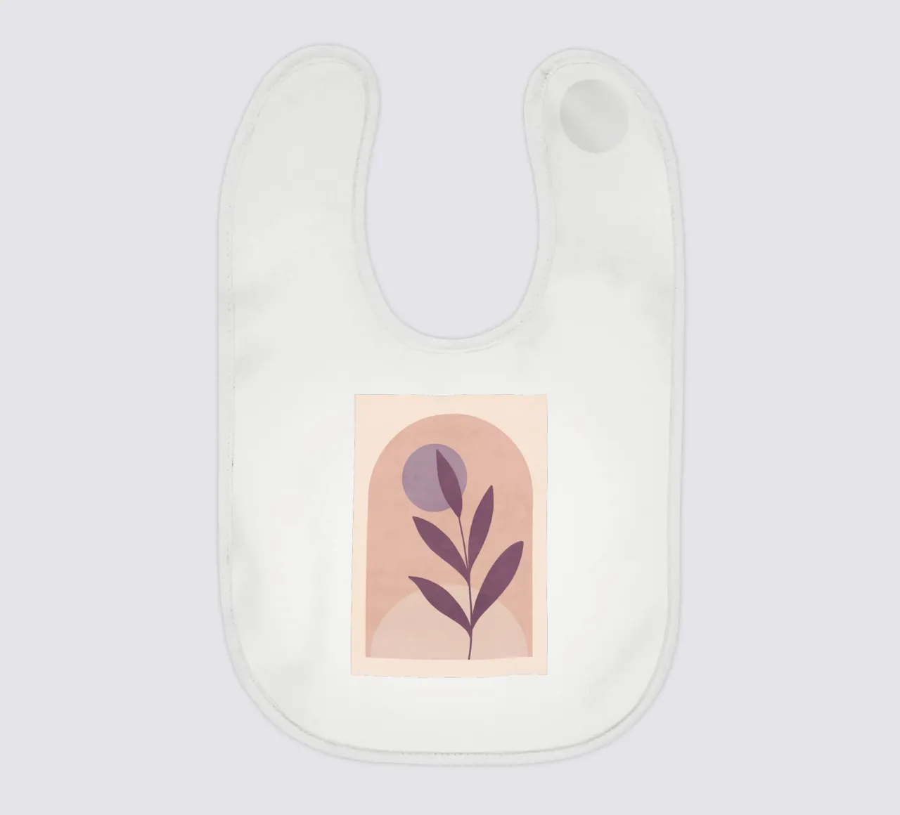 Violet Leaf baby bib by ThingDesign