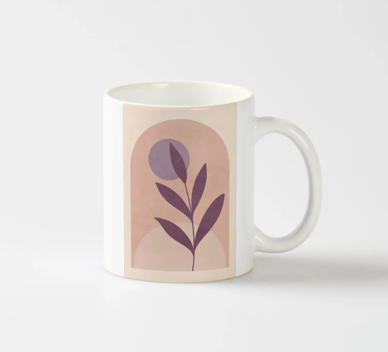 Violet Leaf ceramic mug by ThingDesign