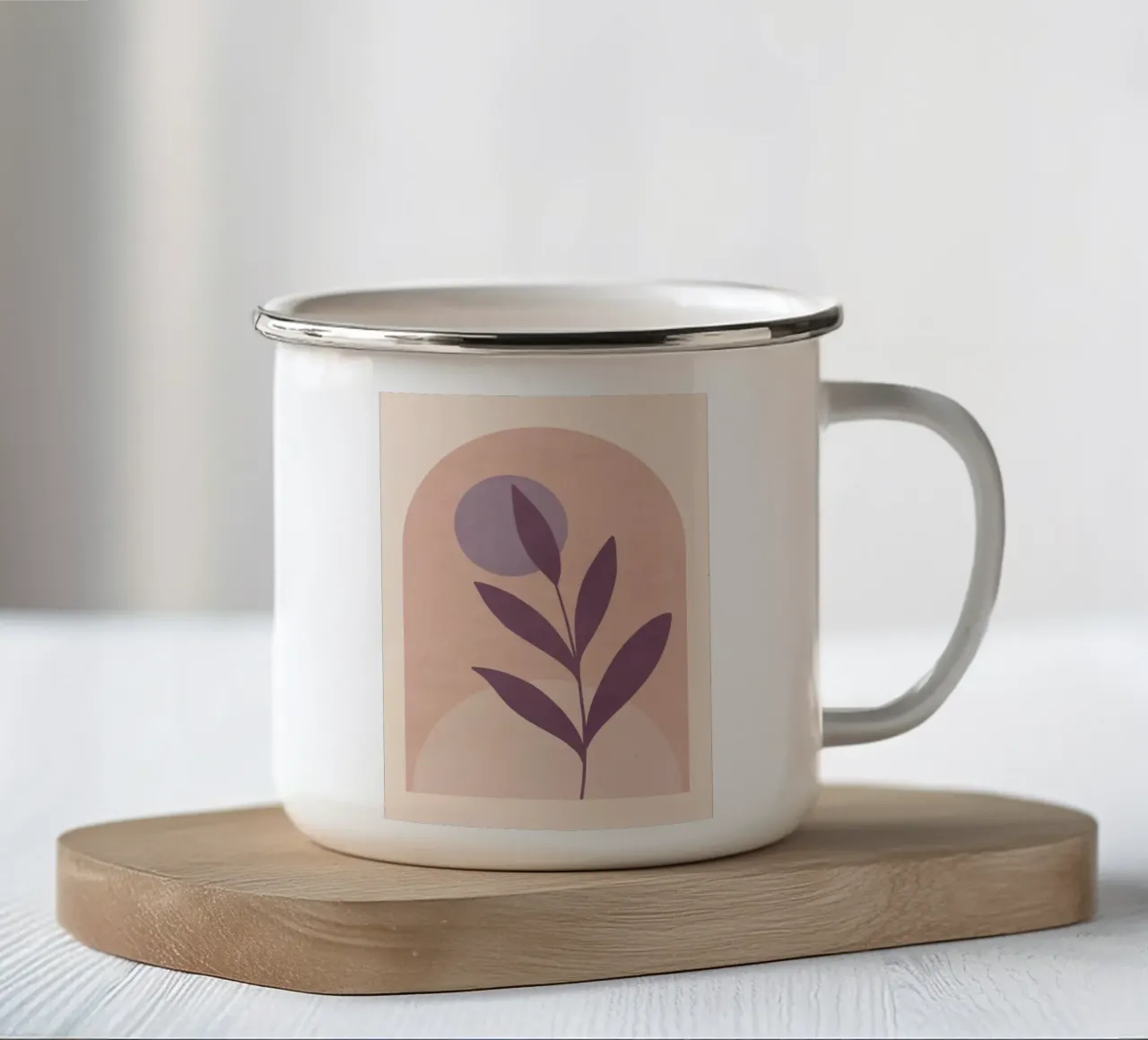 Foglia di violetta tazza in smalto da ThingDesign