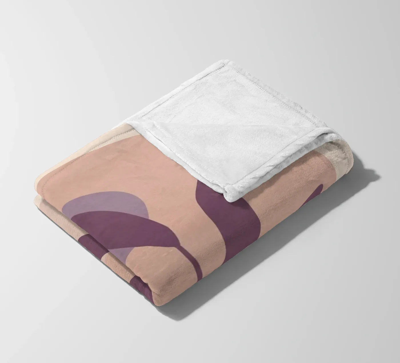 Violet Leaf fleece blanket by ThingDesign