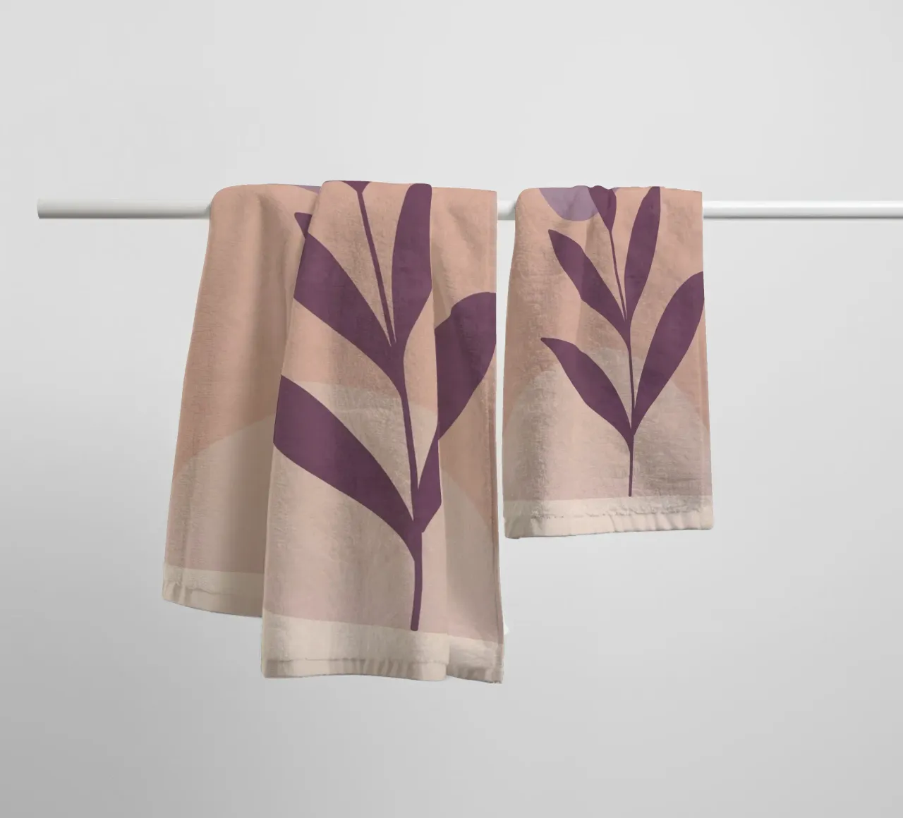 Viooltjesblad badhanddoek van ThingDesign