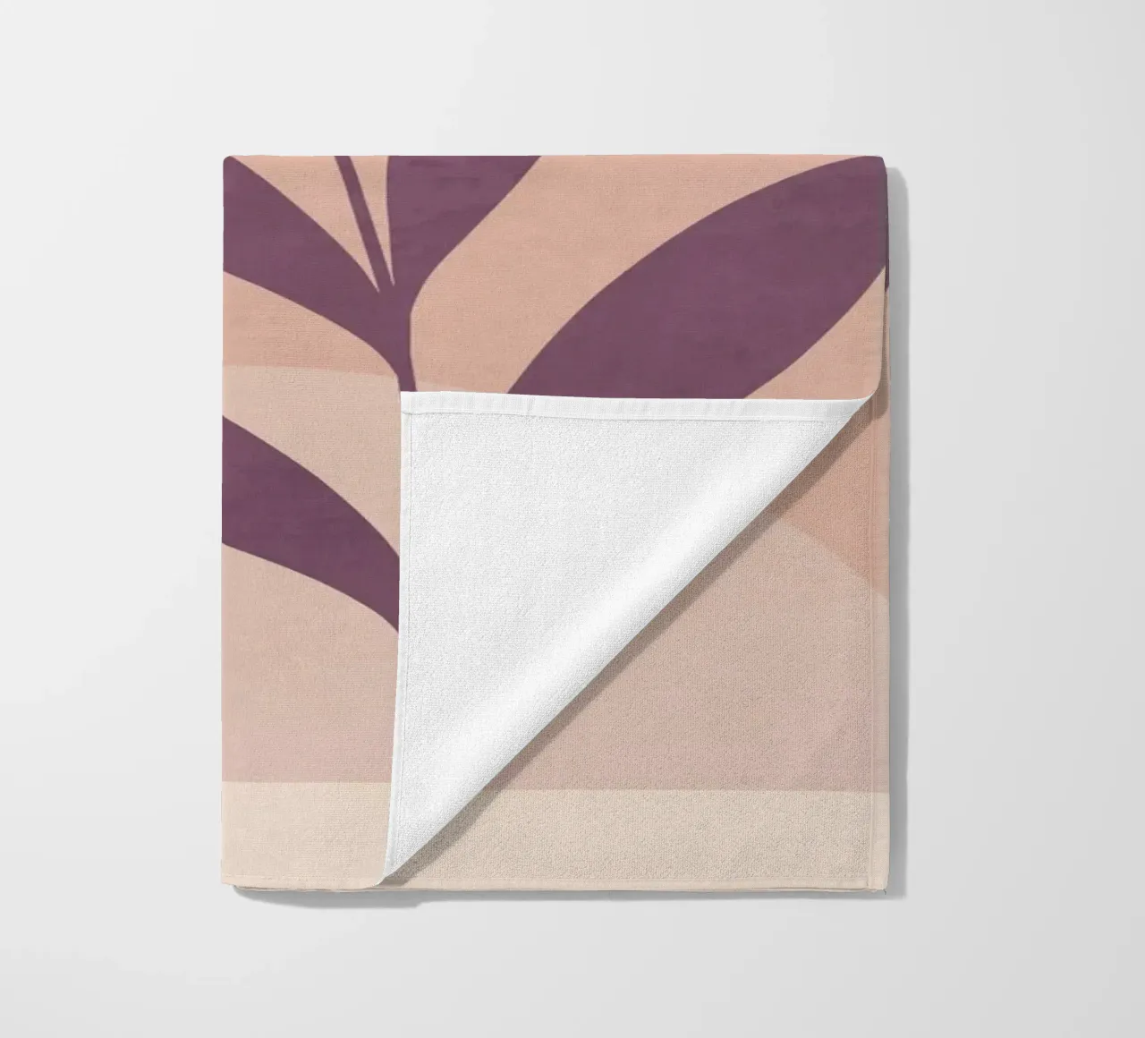 Violet Leaf beach towel by ThingDesign