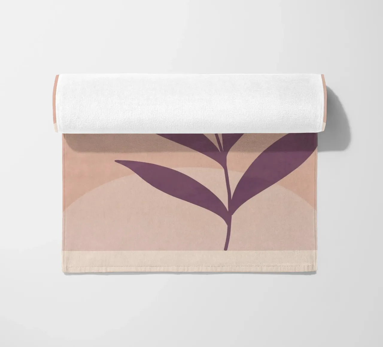 Violet Leaf beach towel by ThingDesign