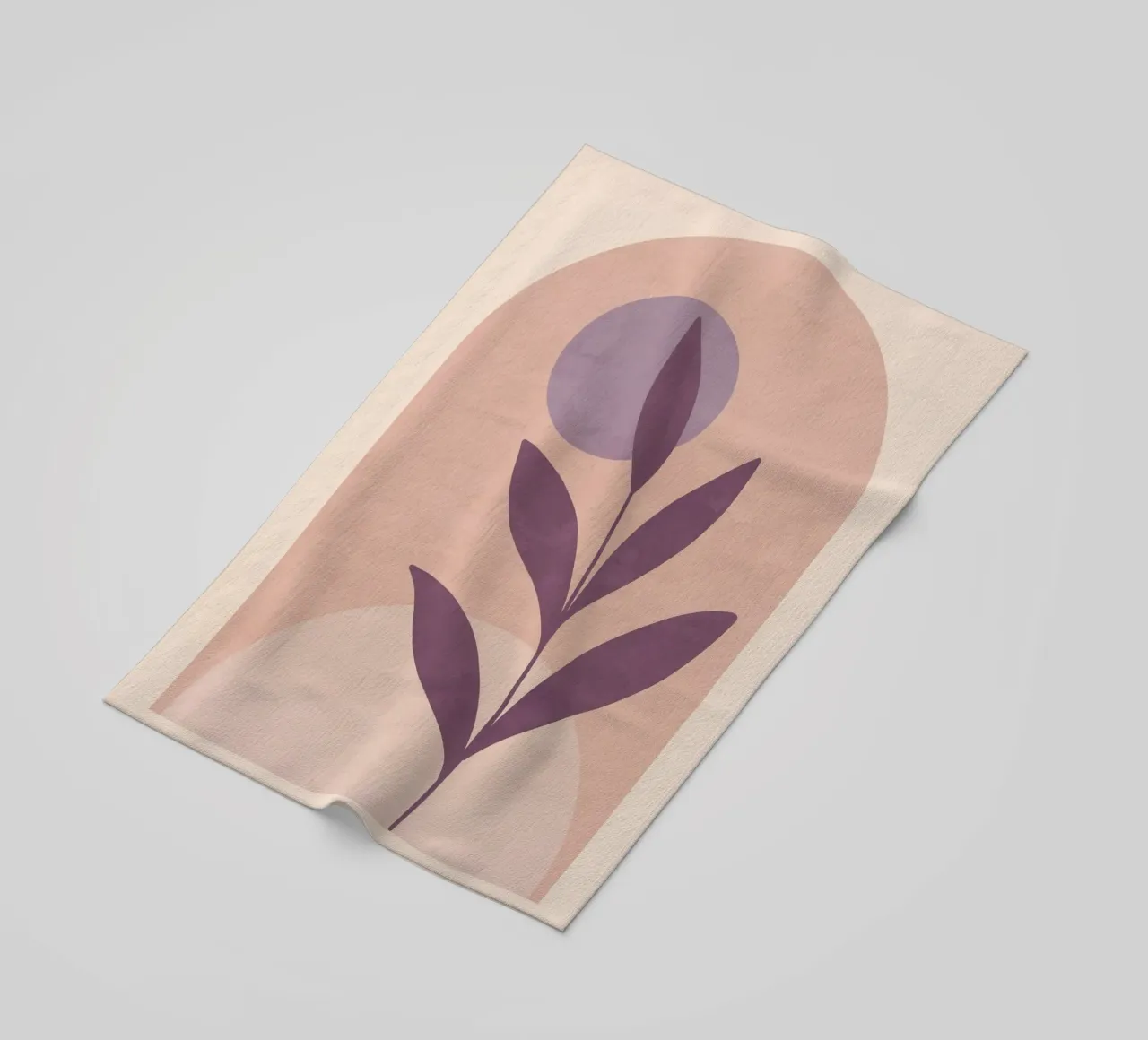 Violet Leaf beach towel by ThingDesign