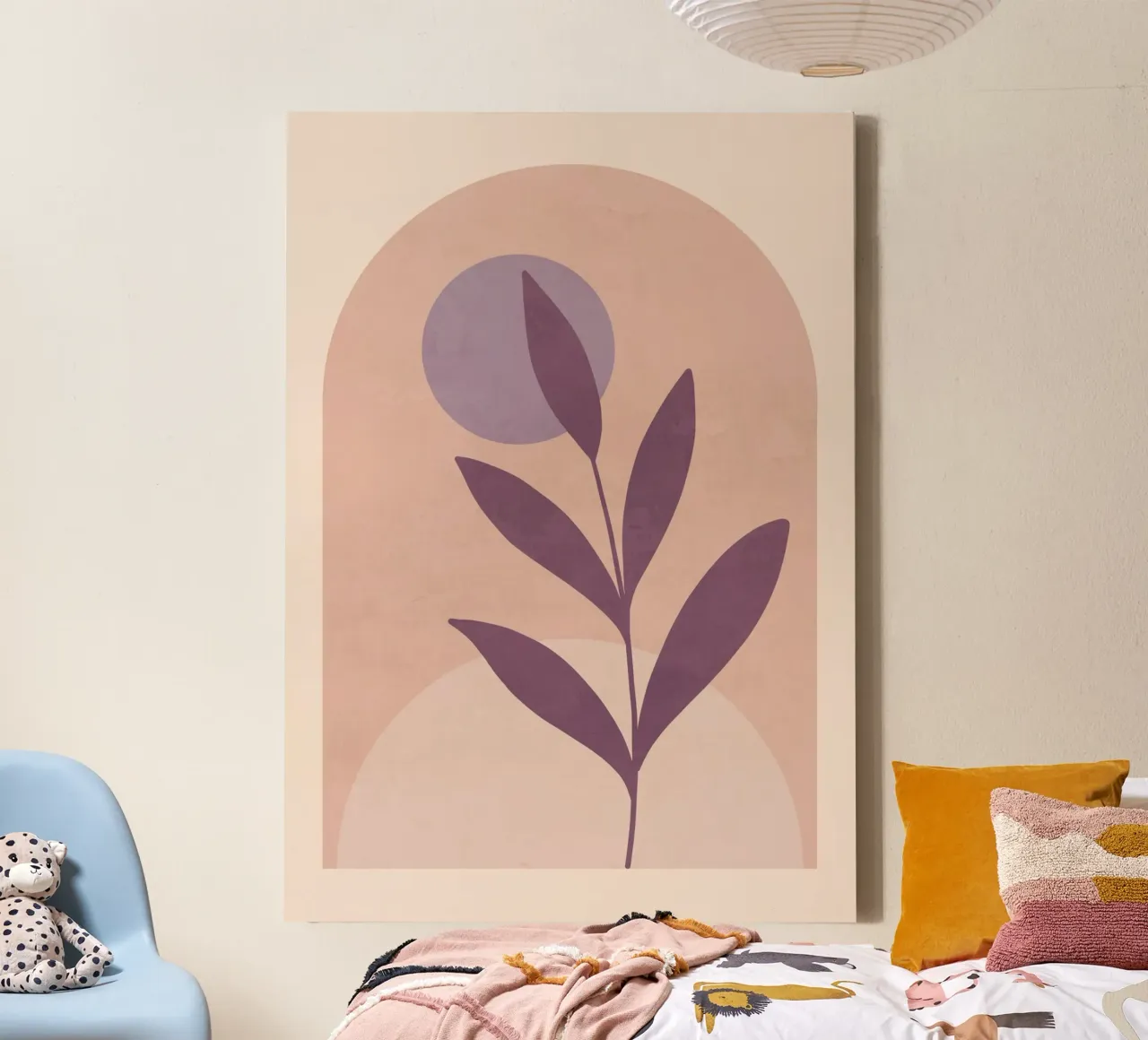 Violet Leaf canvas by ThingDesign